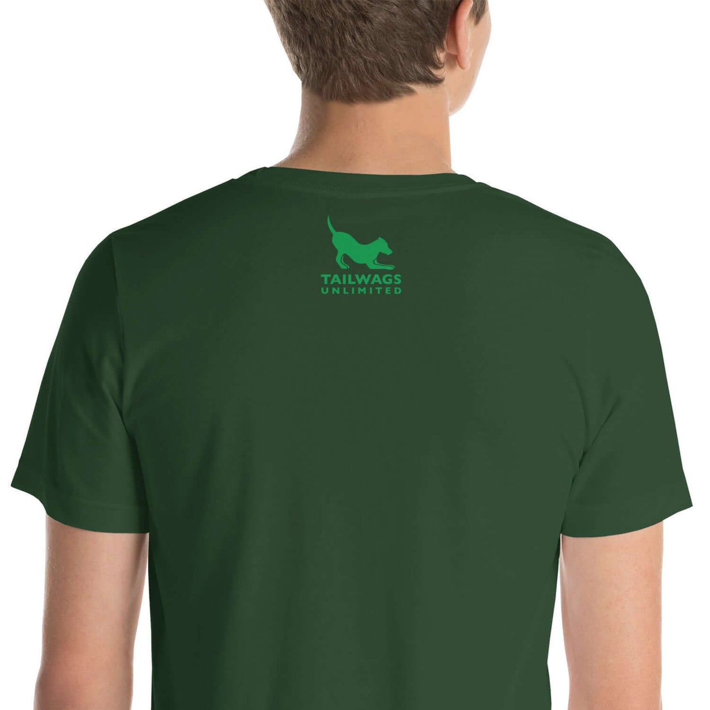 Clover Patterned Green Logo T-Shirt - TAILWAGS UNLIMITED