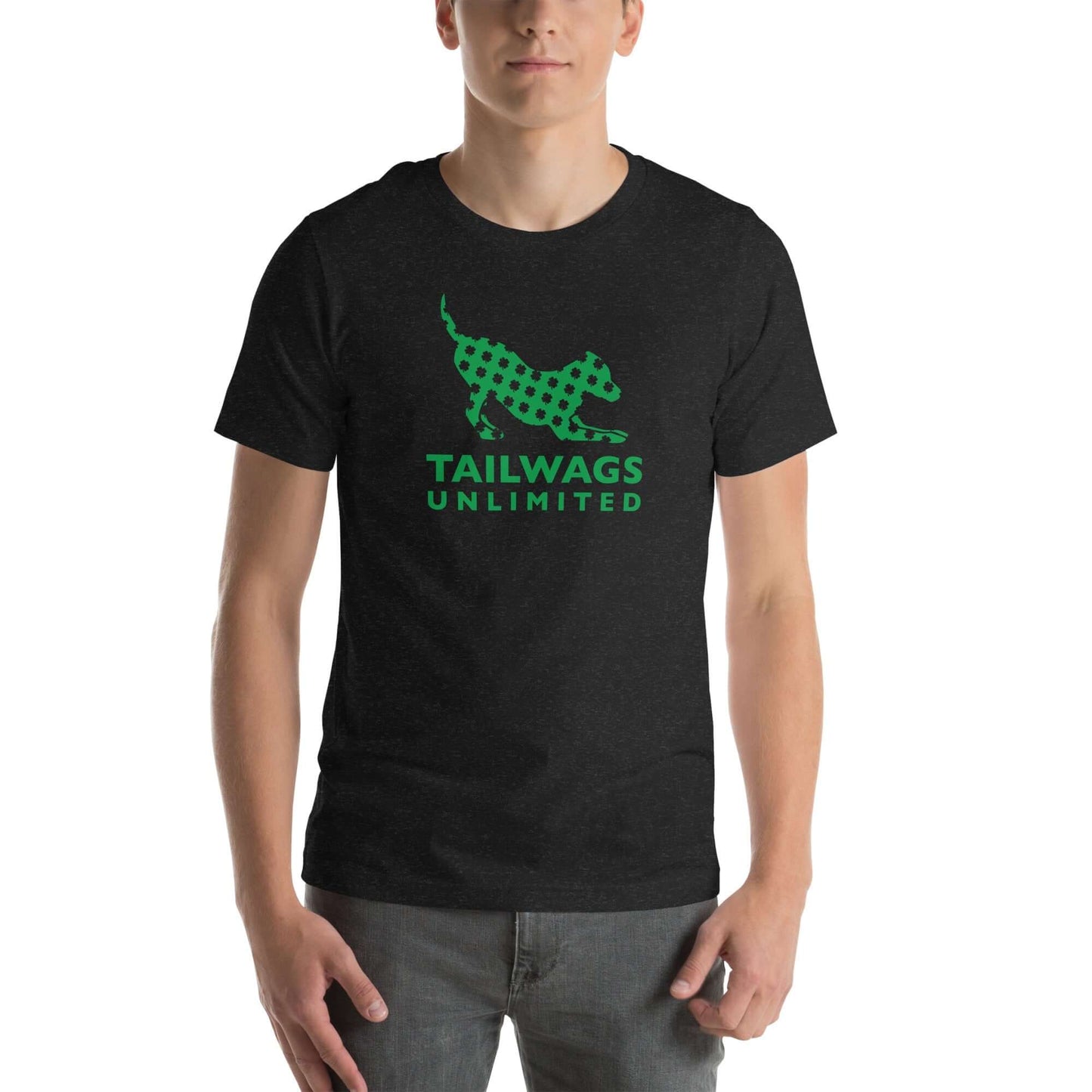 Clover Patterned Green Logo T-Shirt - TAILWAGS UNLIMITED