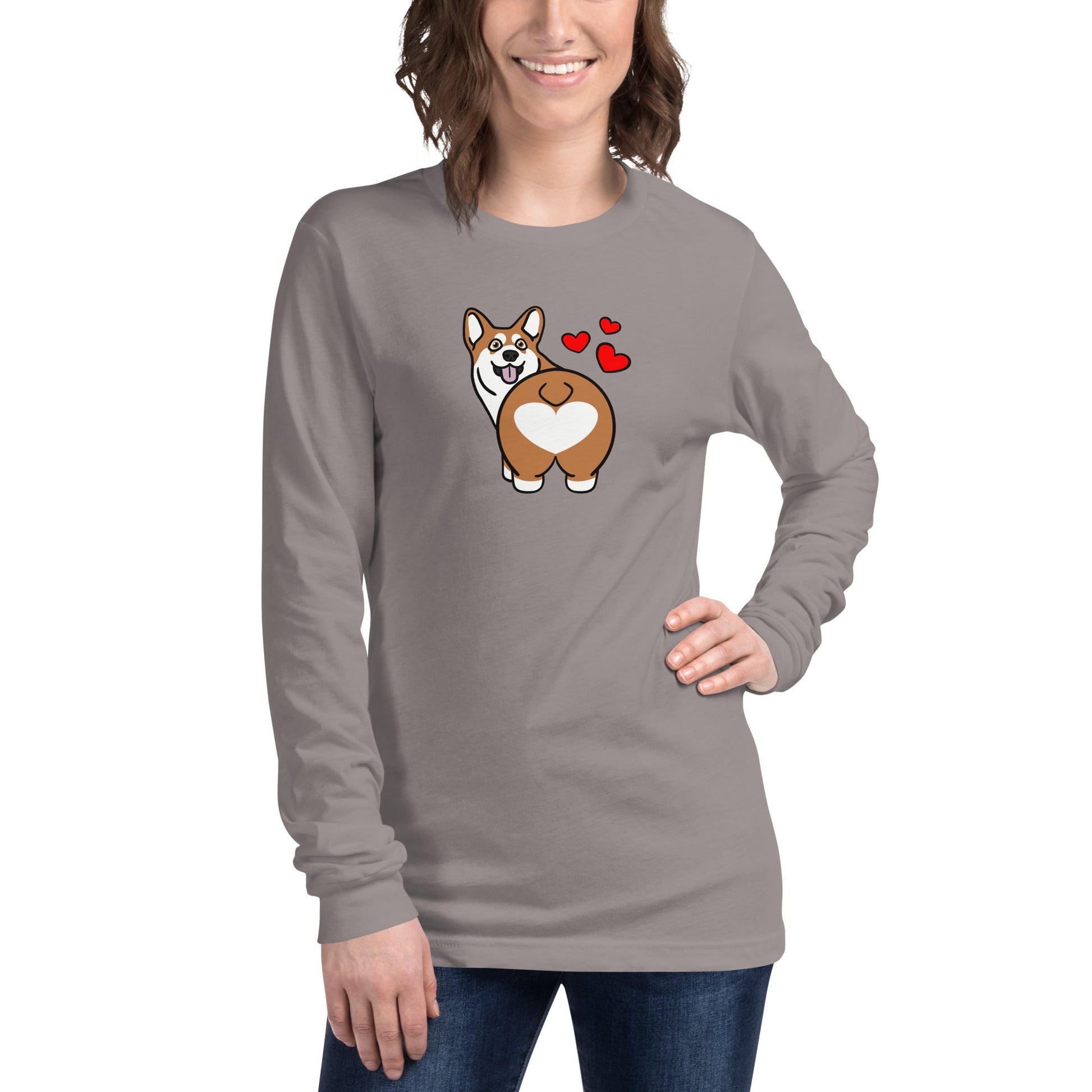 Corgi Butt Long Sleeve Tee - TAILWAGS UNLIMITED