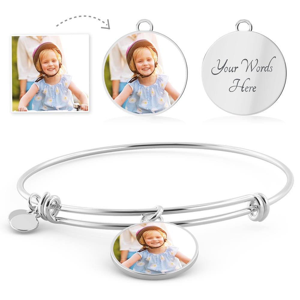 Dog Best Friend Custom Photo Bangle Bracelet - TAILWAGS UNLIMITED