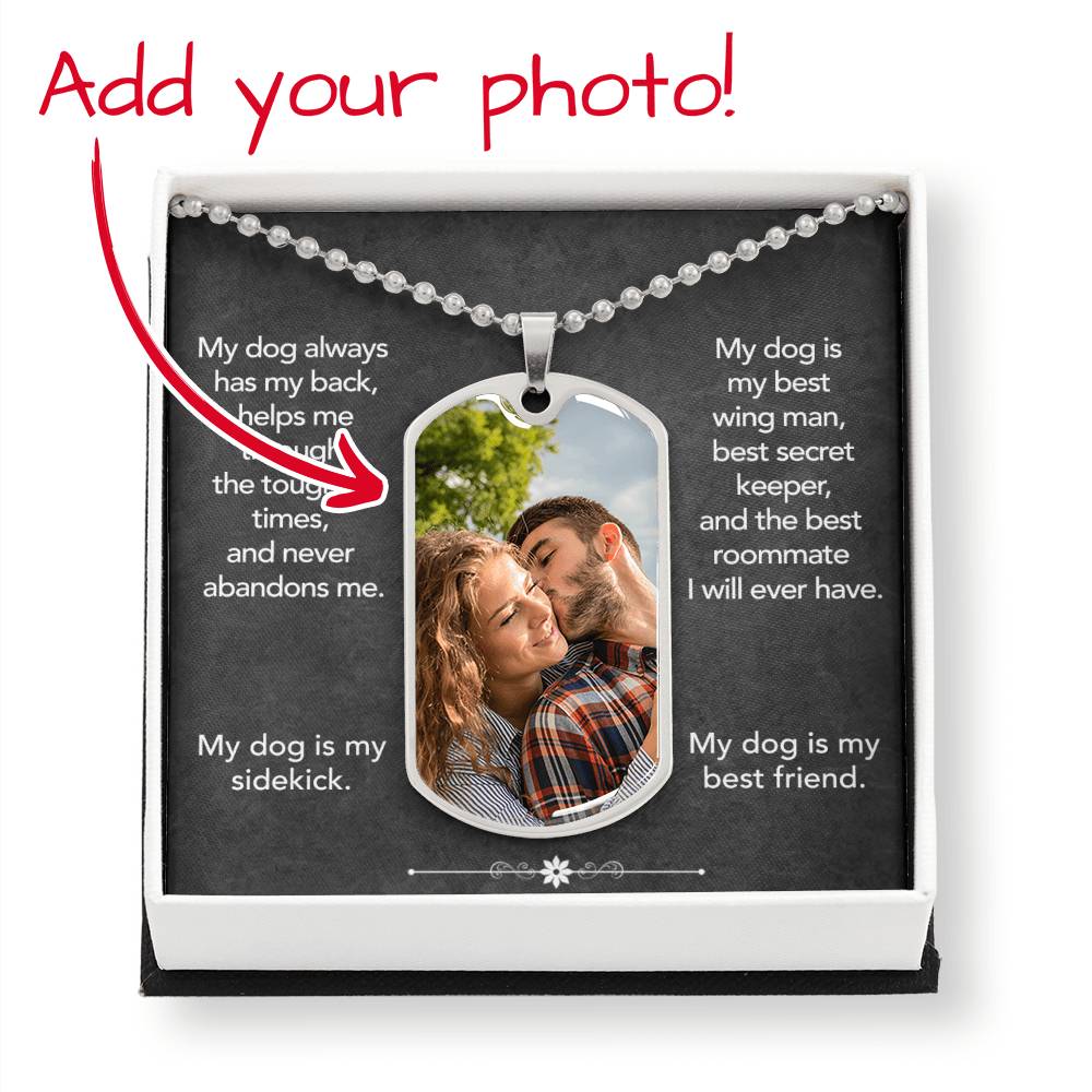 Dog Sidekick_Best Friend Dog Tag Custom Photo Necklace - TAILWAGS UNLIMITED