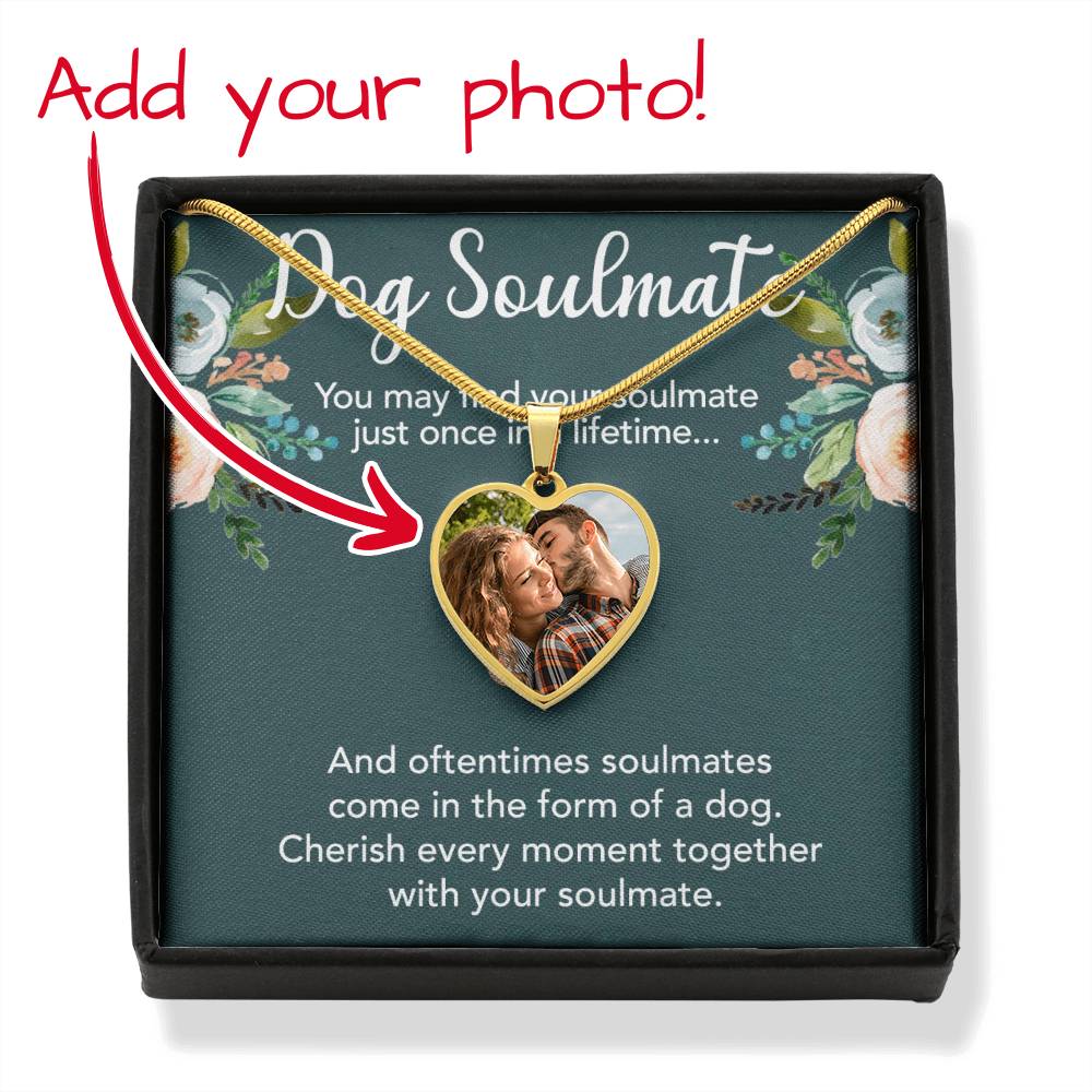 Dog Soulmate Custom Photo Heart Necklace - TAILWAGS UNLIMITED