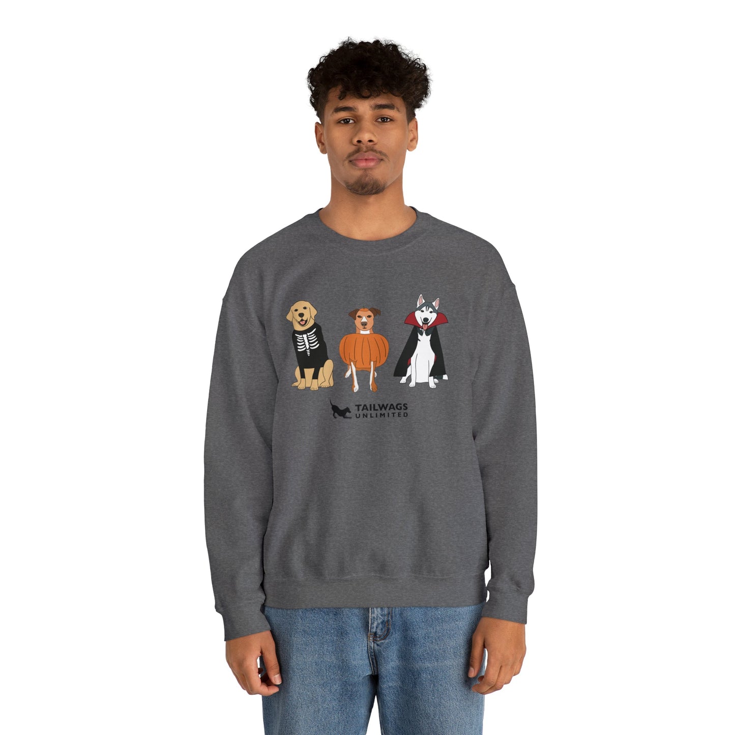 Dogs in Costume Crewneck Sweatshirt - TAILWAGS UNLIMITED