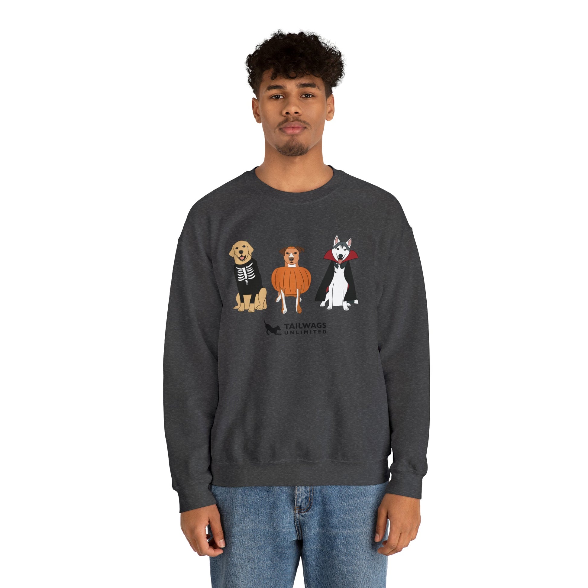 Dogs in Costume Crewneck Sweatshirt - TAILWAGS UNLIMITED