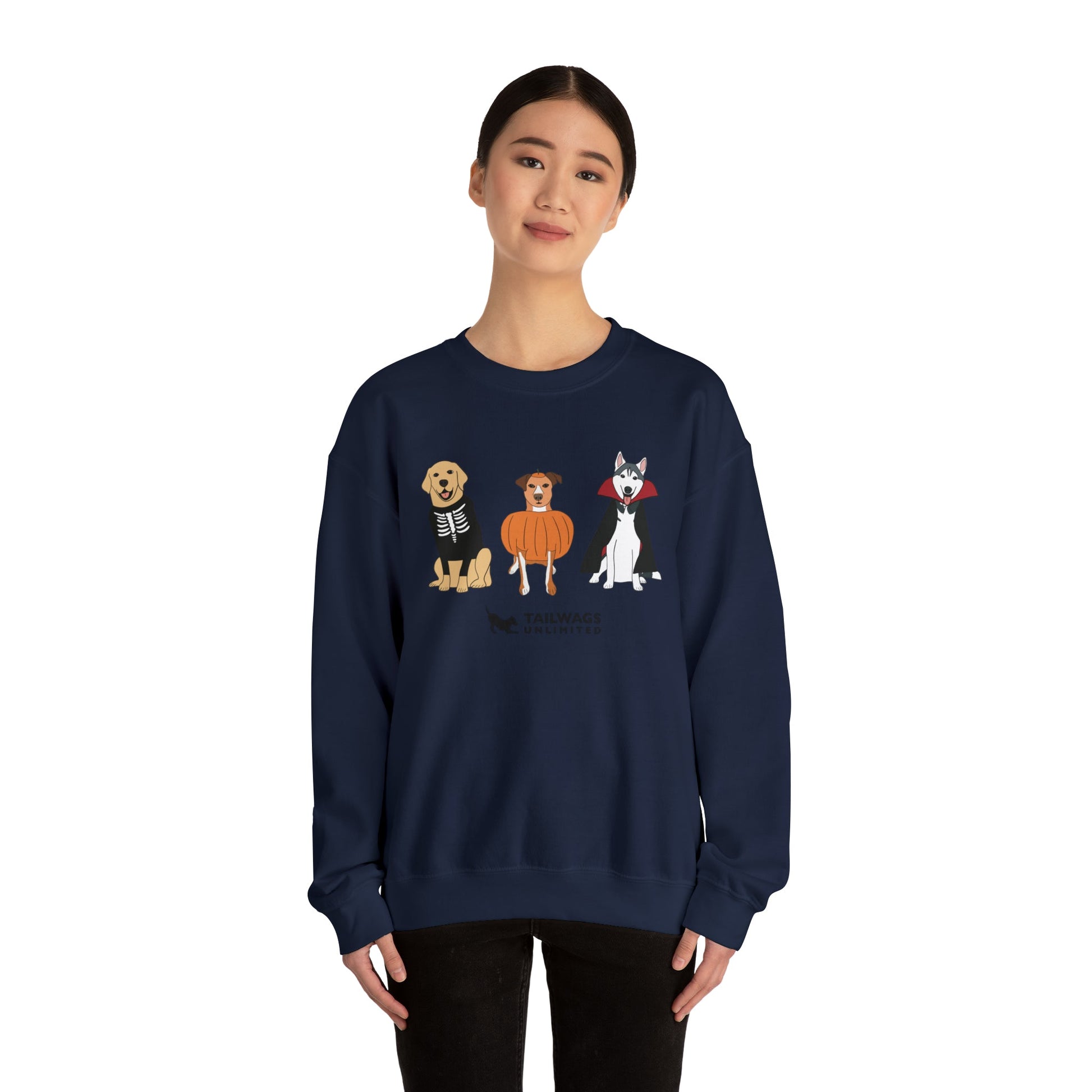 Dogs in Costume Crewneck Sweatshirt - TAILWAGS UNLIMITED