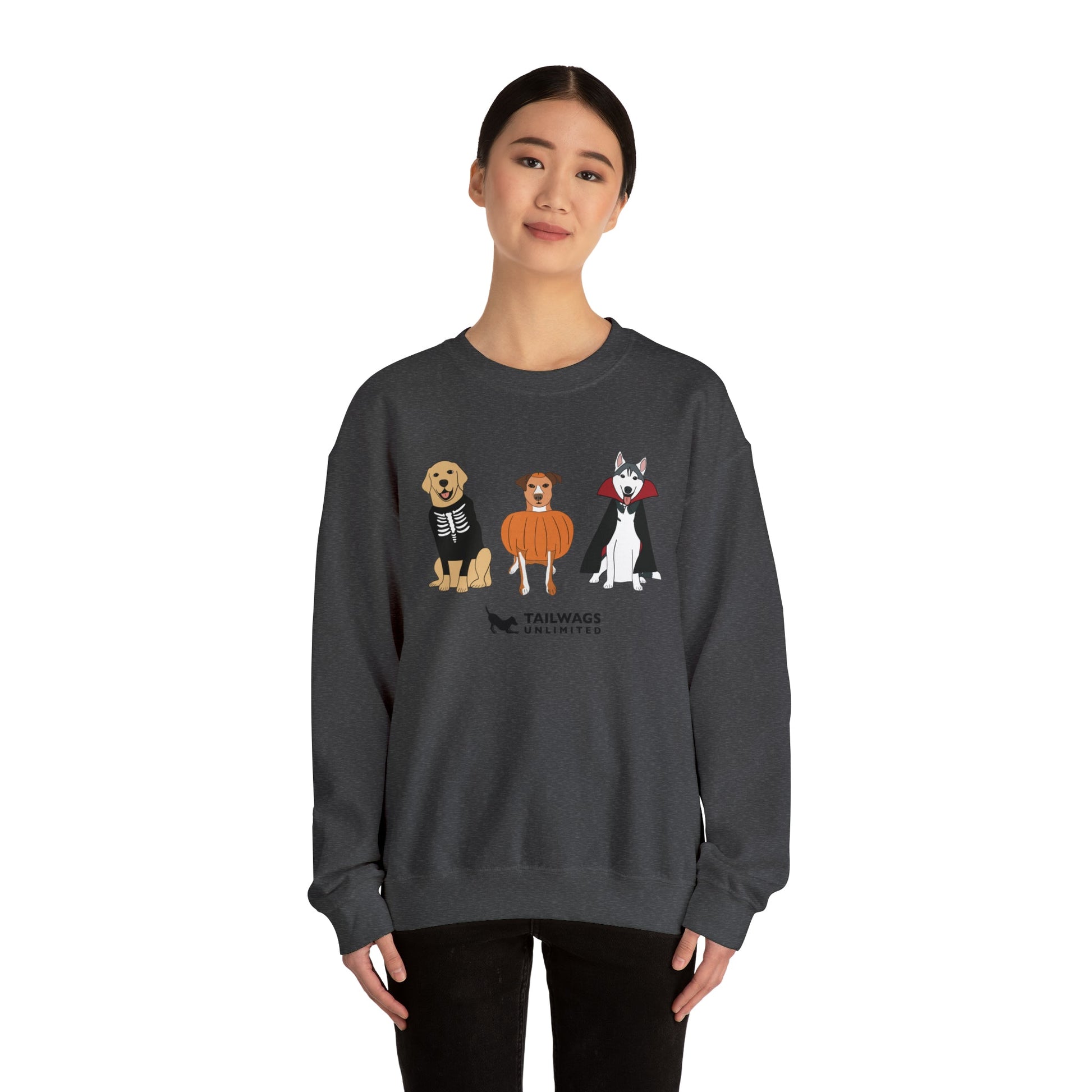 Dogs in Costume Crewneck Sweatshirt - TAILWAGS UNLIMITED