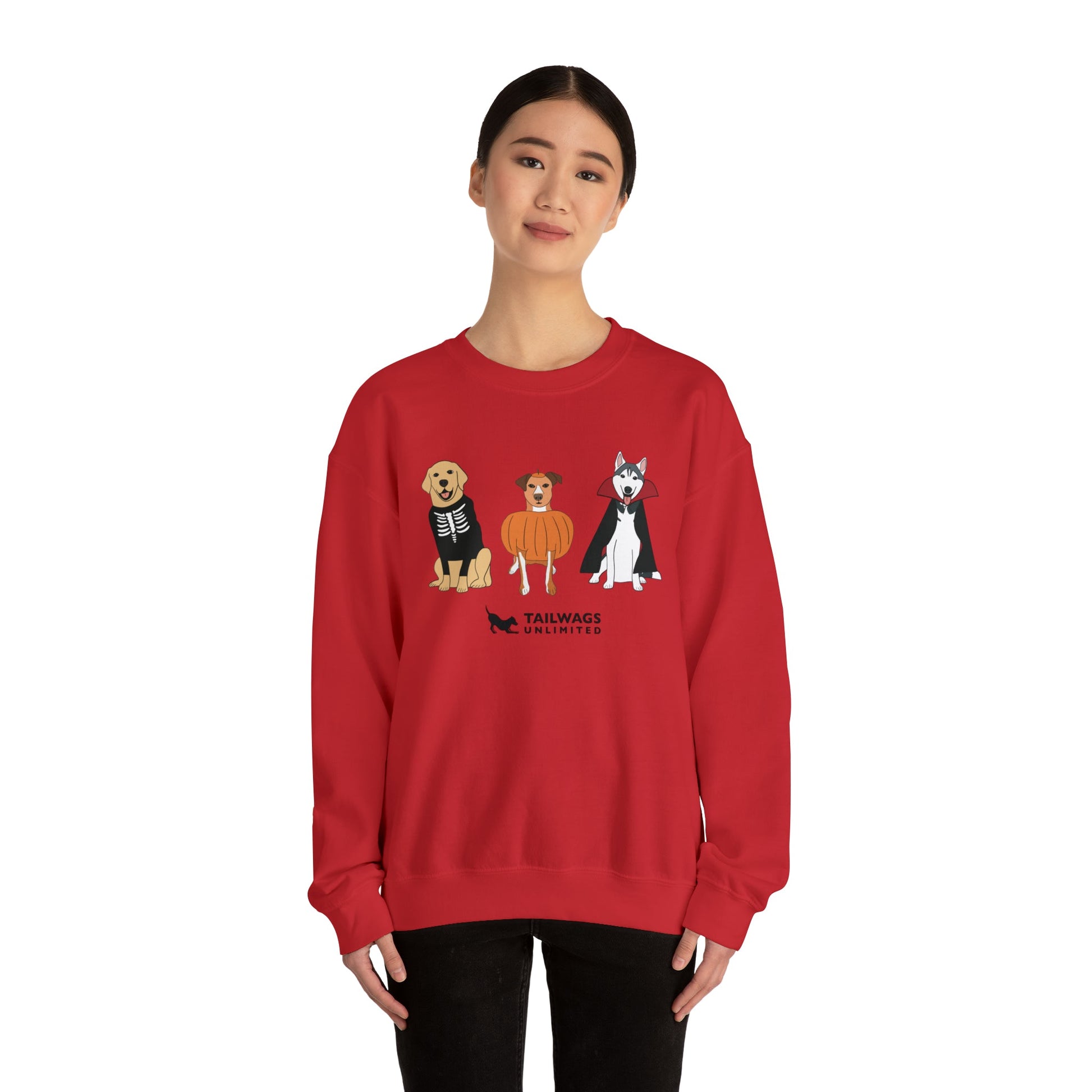 Dogs in Costume Crewneck Sweatshirt - TAILWAGS UNLIMITED