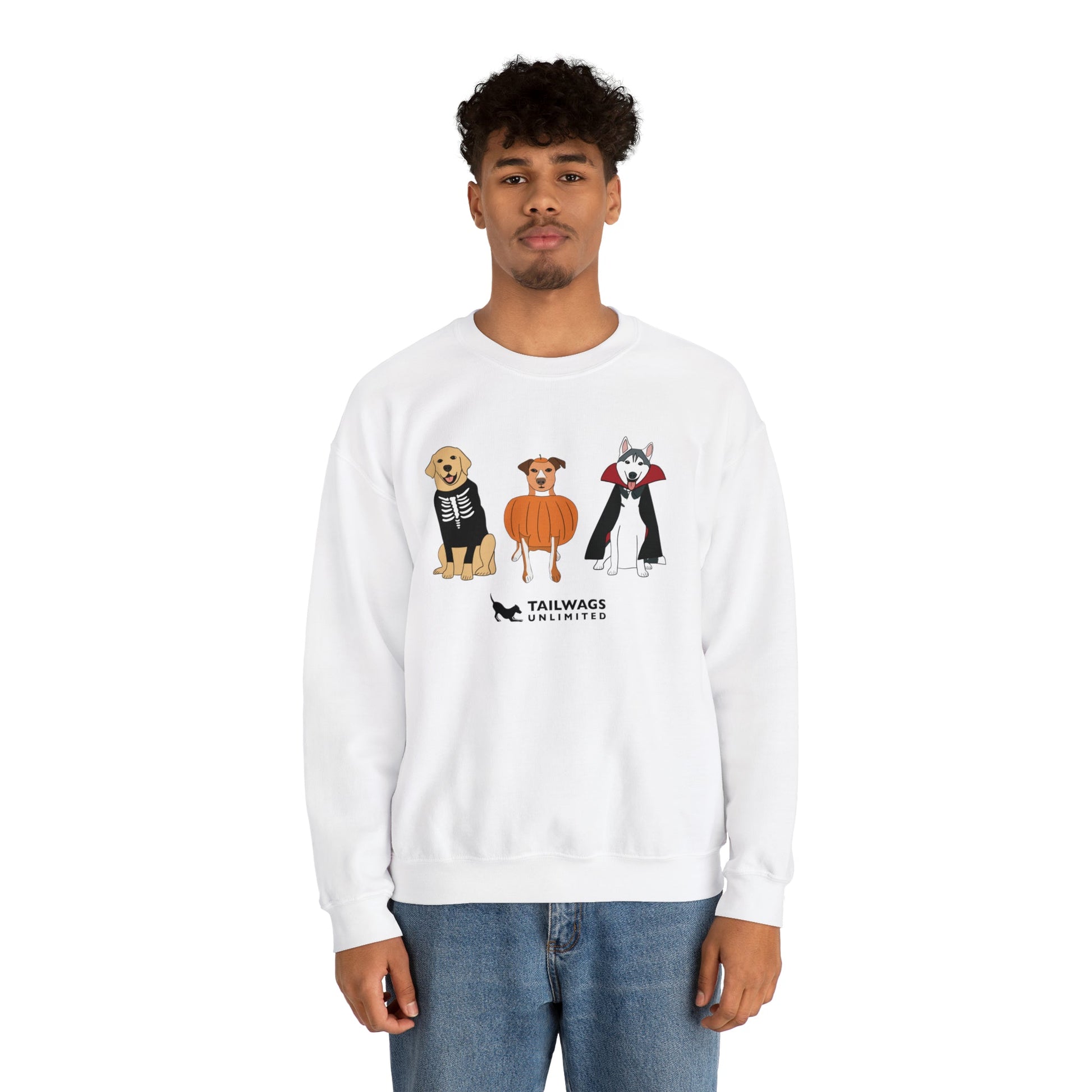 Dogs in Costume Crewneck Sweatshirt - TAILWAGS UNLIMITED