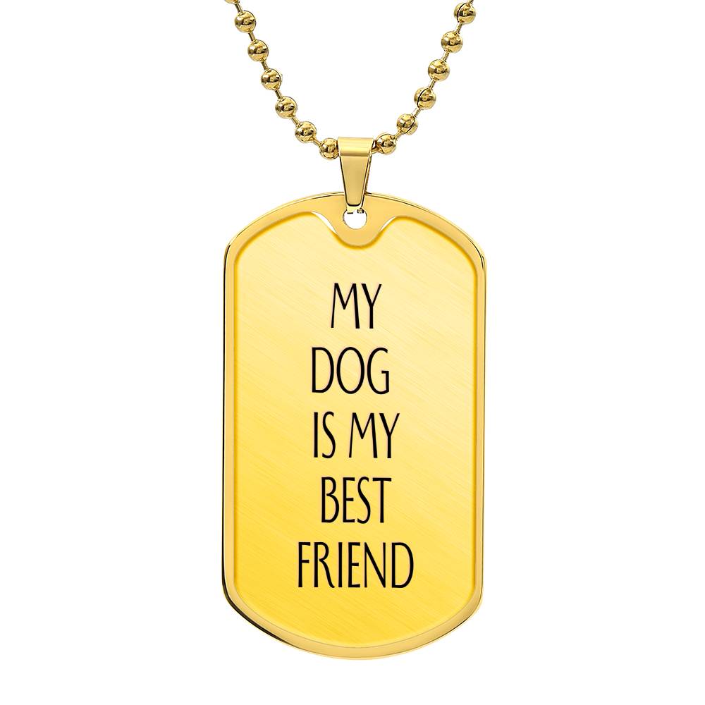 Engravable "Best Friend" Dog Tag Necklace - TAILWAGS UNLIMITED