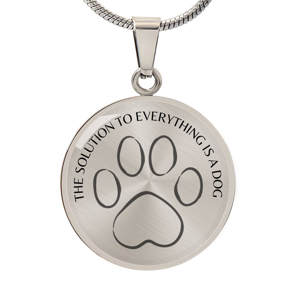 Engravable Paw Print "Solution" Pendant Necklace - TAILWAGS UNLIMITED