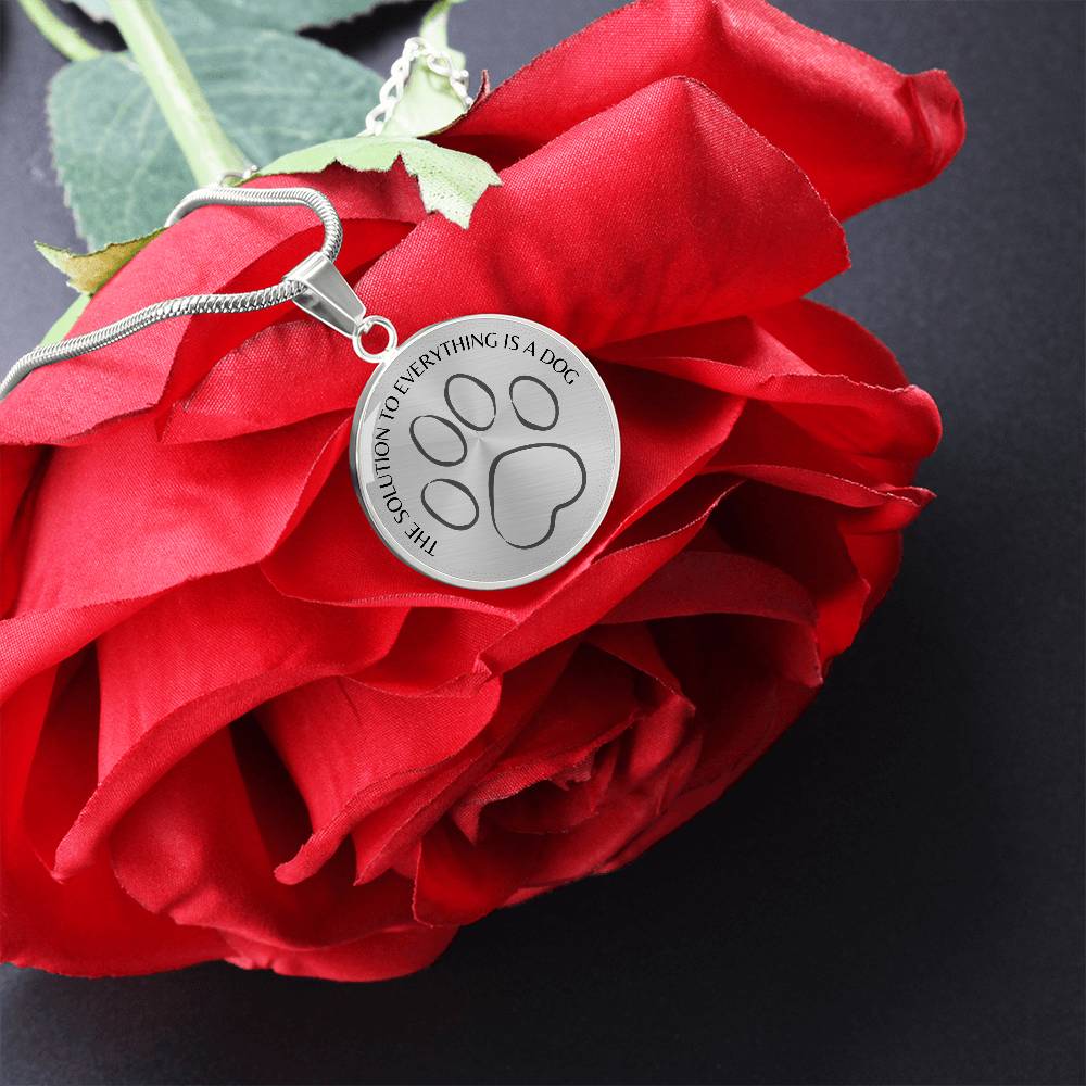 Engravable Paw Print "Solution" Pendant Necklace - TAILWAGS UNLIMITED