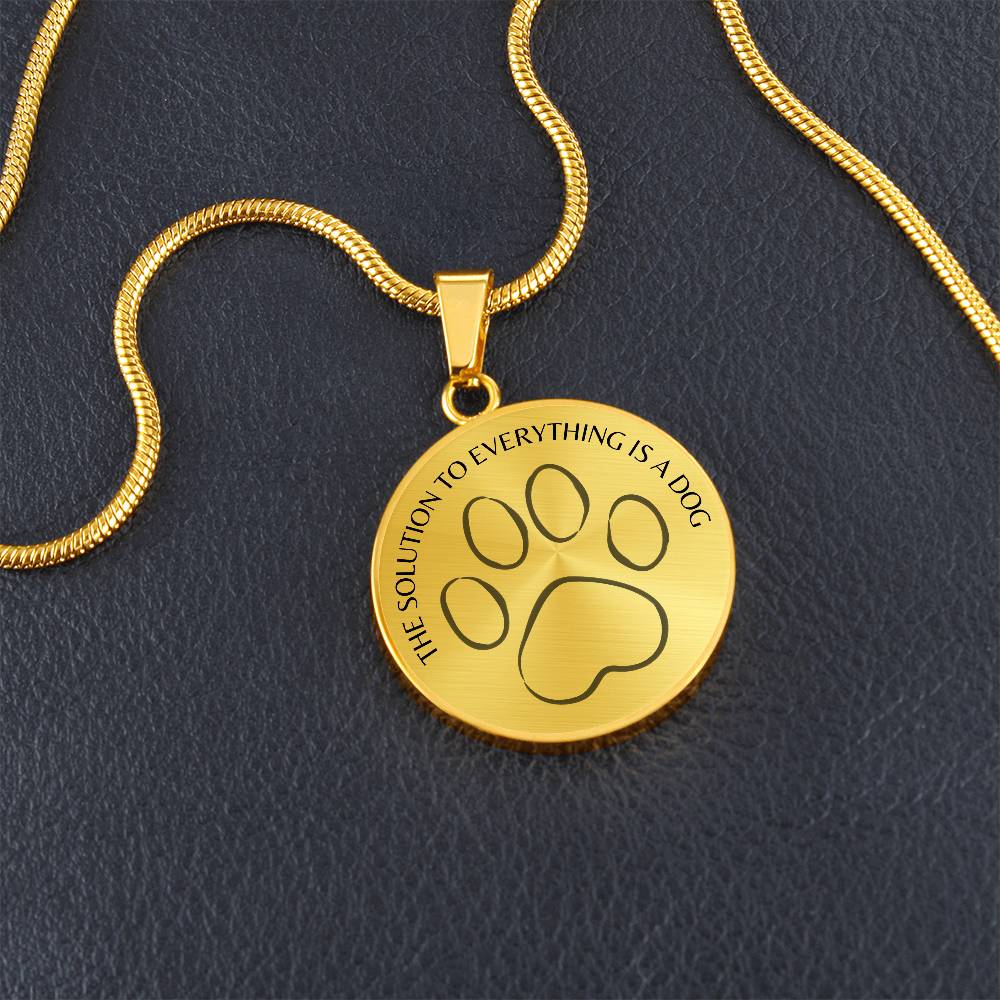 Engravable Paw Print "Solution" Pendant Necklace - TAILWAGS UNLIMITED