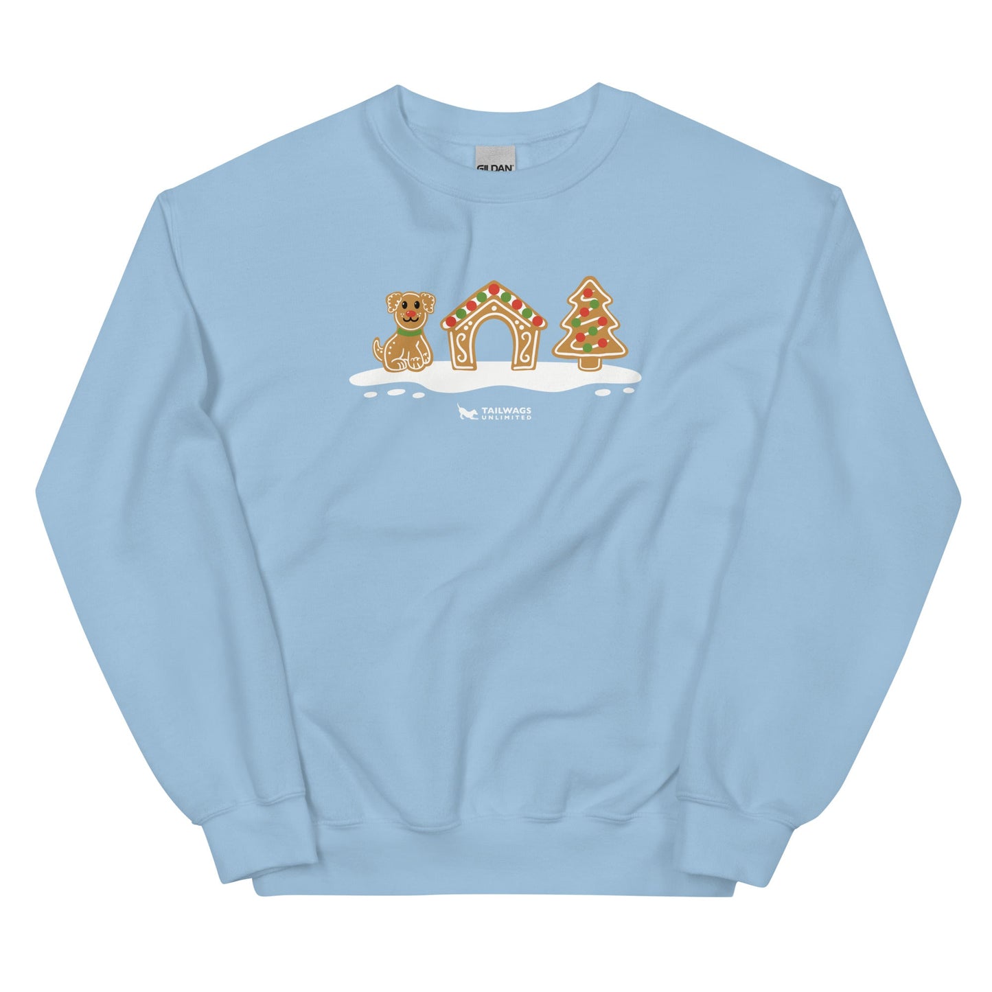 Gingerbread Doghouse Crewneck Sweatshirt - TAILWAGS UNLIMITED