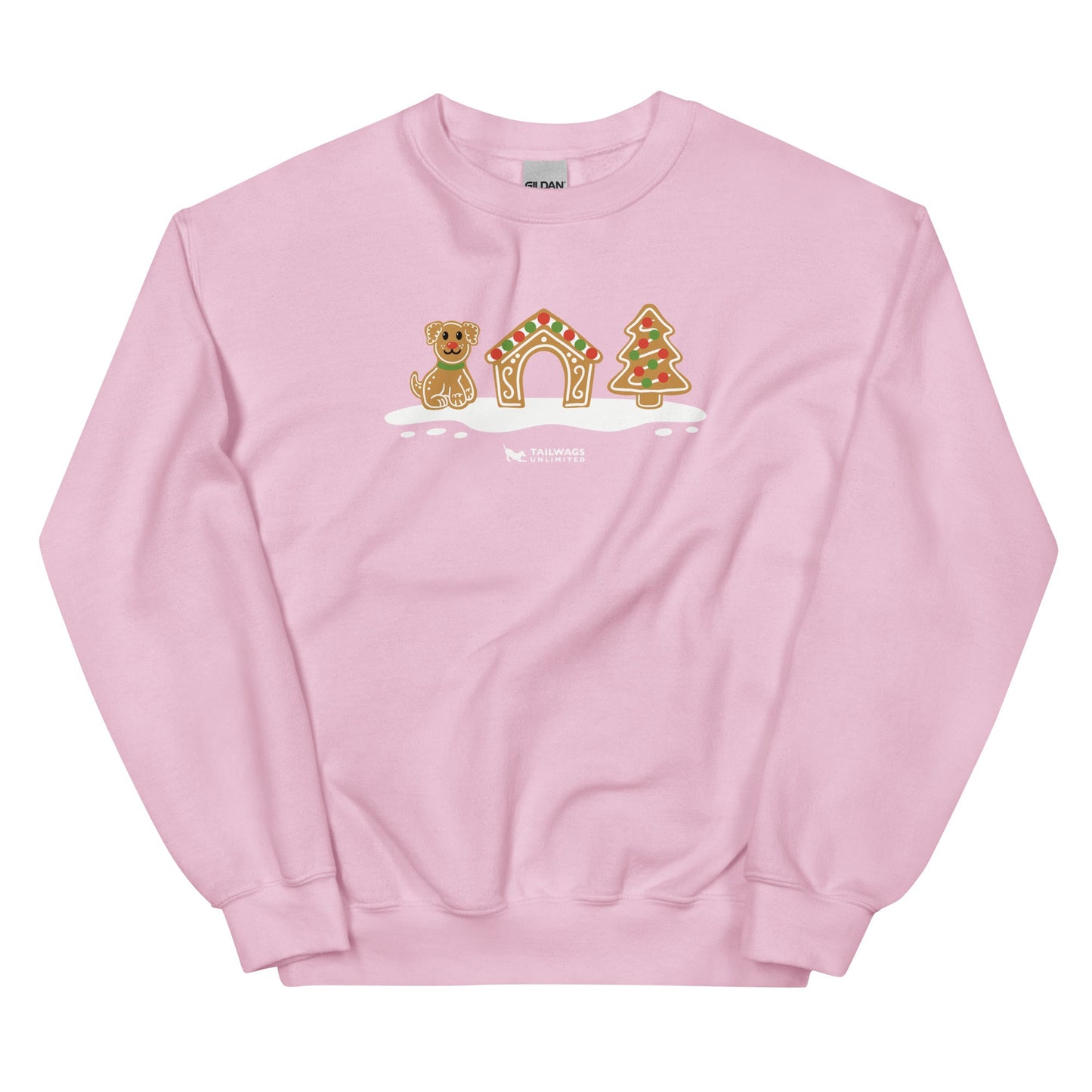 Gingerbread Doghouse Crewneck Sweatshirt - TAILWAGS UNLIMITED