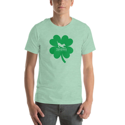 Green Four Leaf Clover Logo T-Shirt - TAILWAGS UNLIMITED