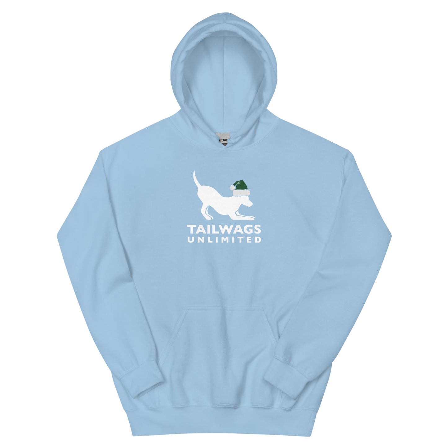 Green Santa Hat Logo Hoodie - TAILWAGS UNLIMITED