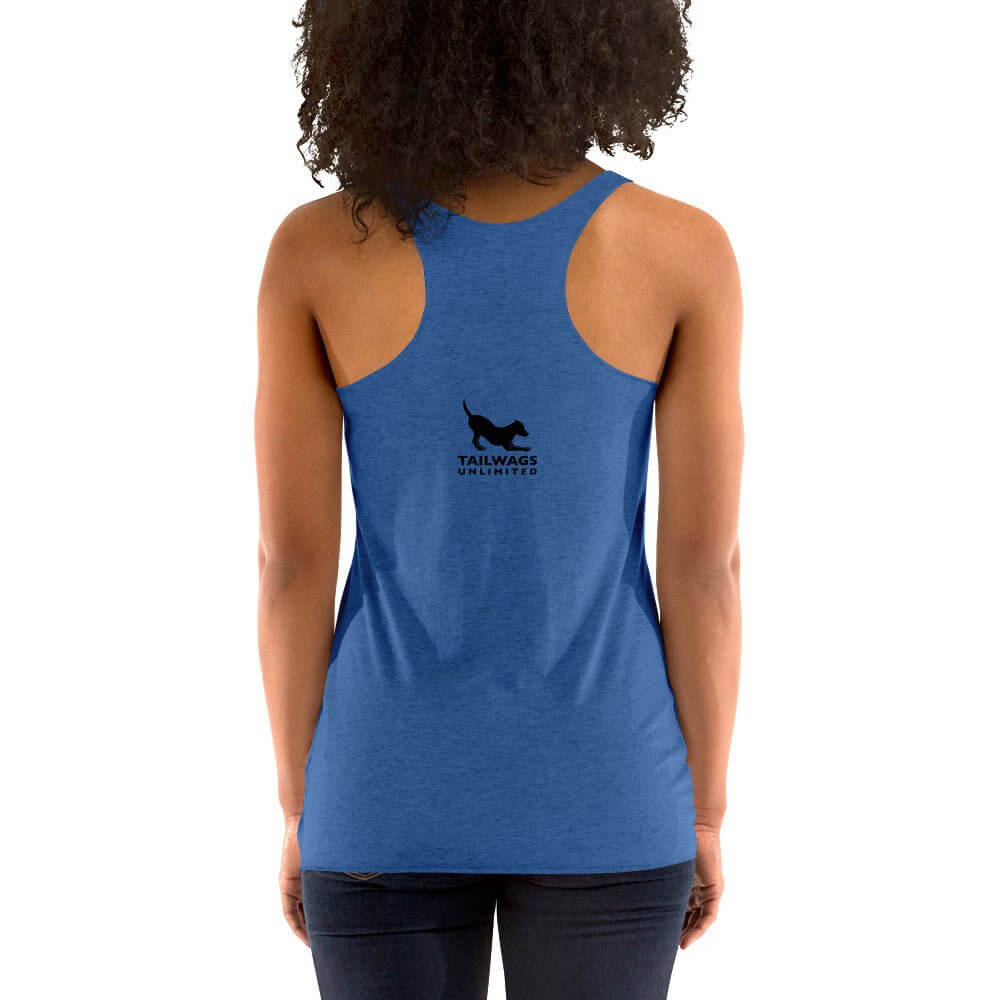 Hibiscus Dog Mom Racerback Tank - TAILWAGS UNLIMITED