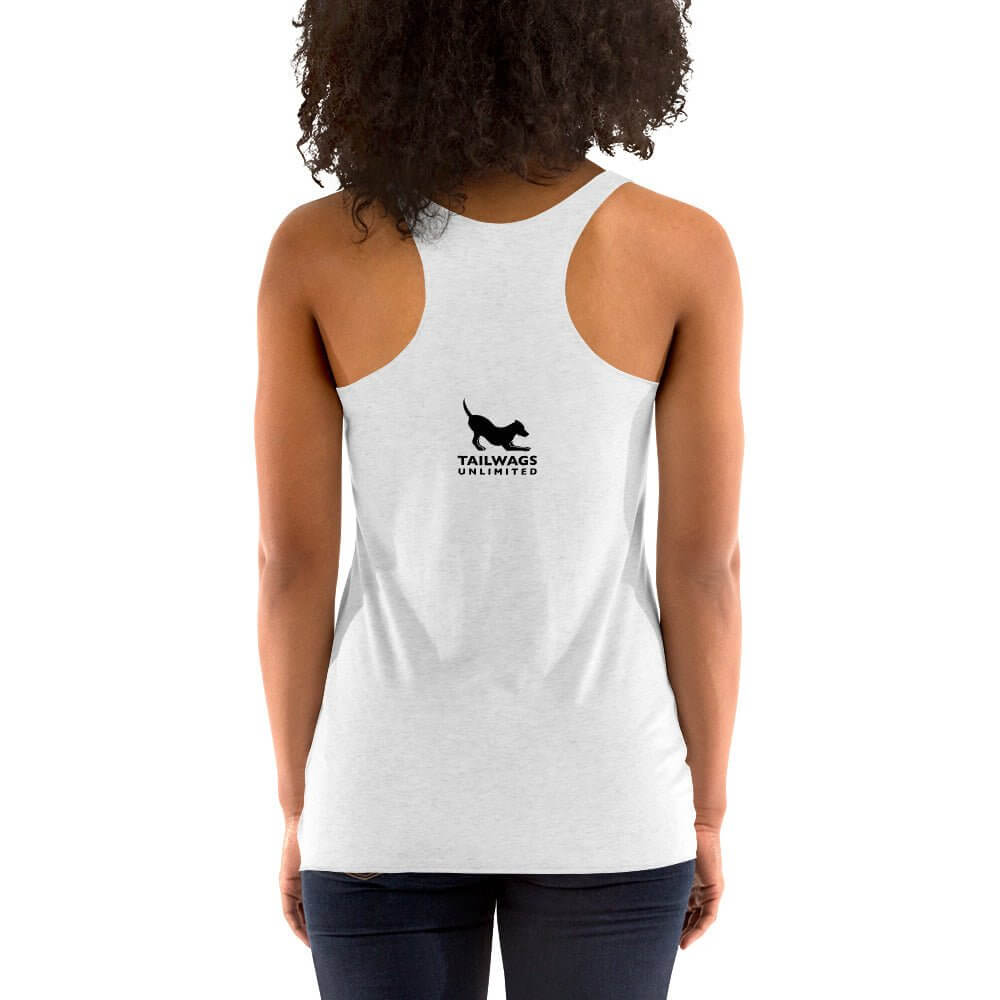 Hibiscus Dog Mom Racerback Tank - TAILWAGS UNLIMITED