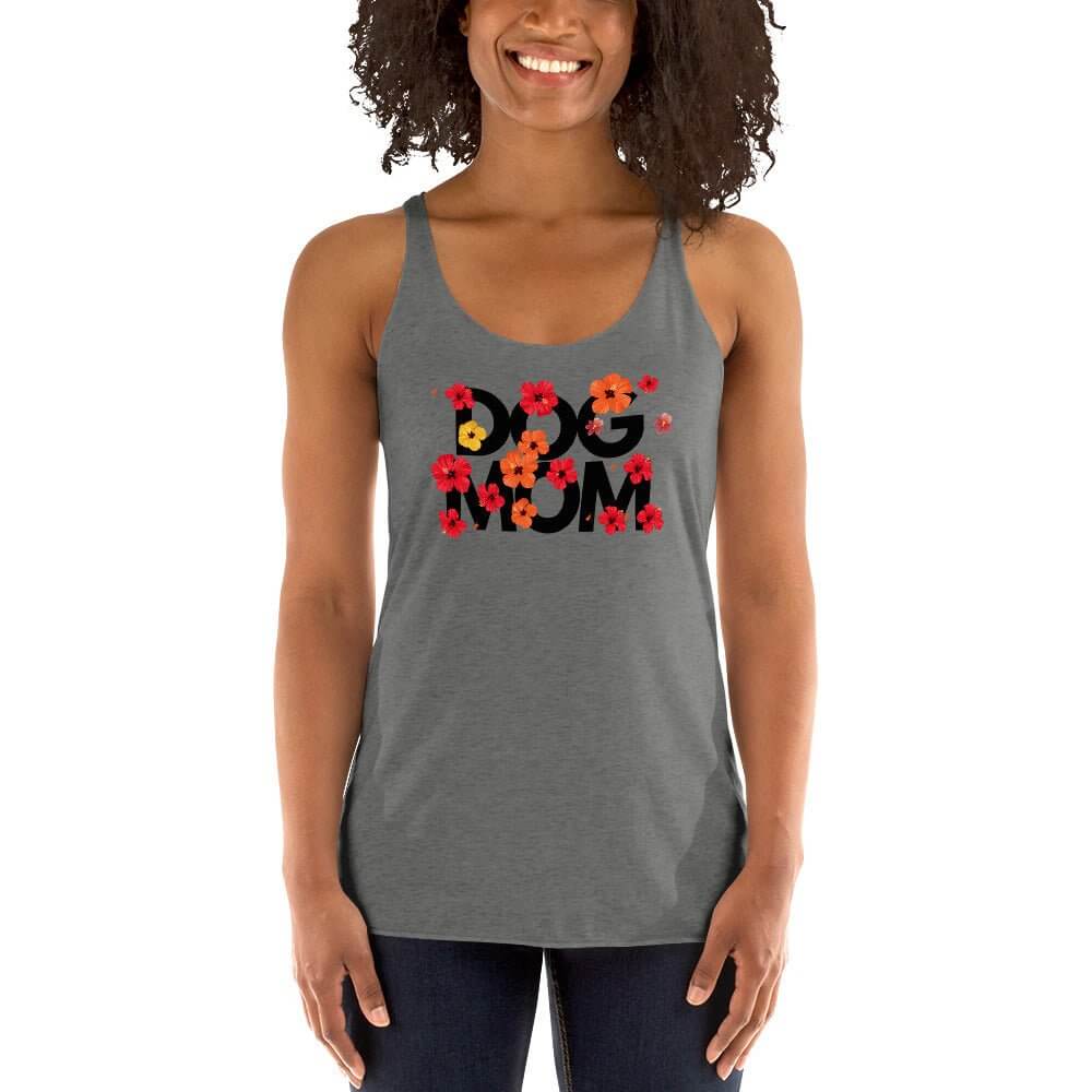 Hibiscus Dog Mom Racerback Tank - TAILWAGS UNLIMITED