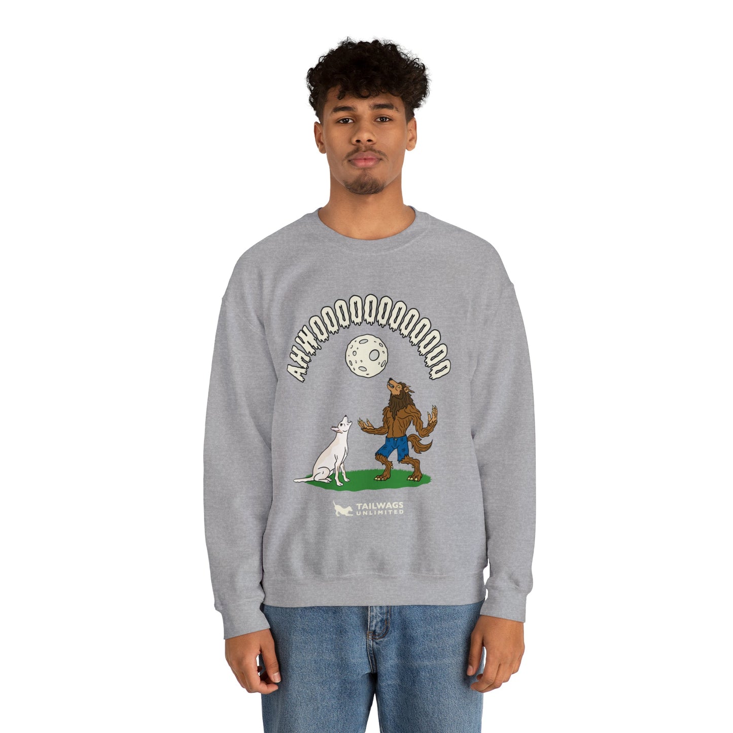 Howling at the Moon Crewneck Sweatshirt - TAILWAGS UNLIMITED