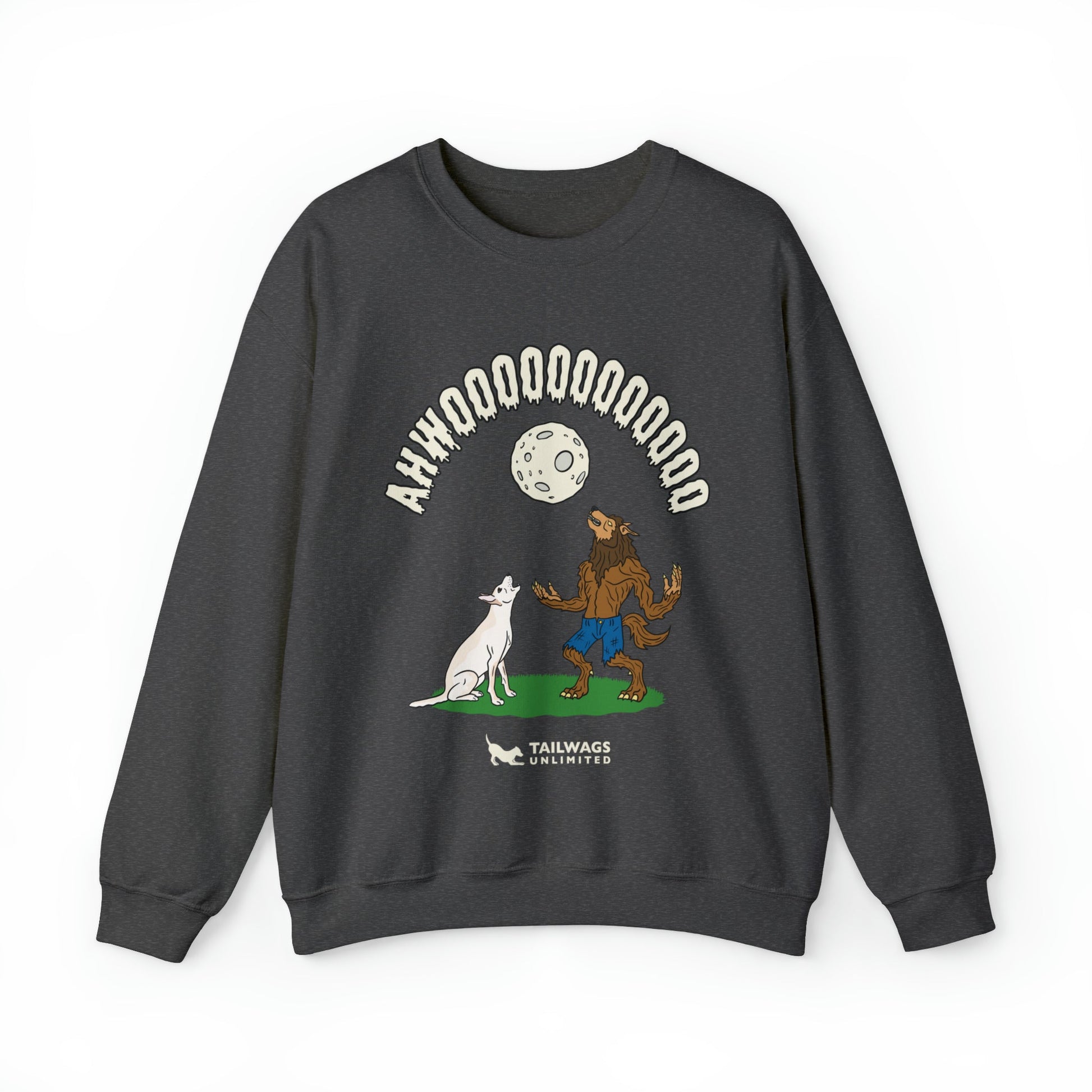 Howling at the Moon Crewneck Sweatshirt - TAILWAGS UNLIMITED