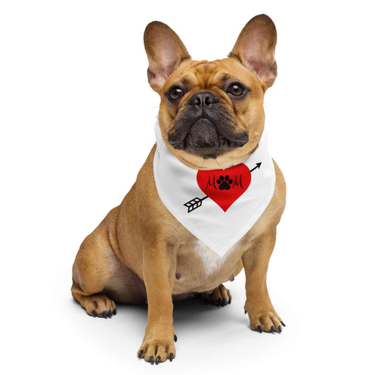 Mom Heart Tattoo Dog Bandana - TAILWAGS UNLIMITED