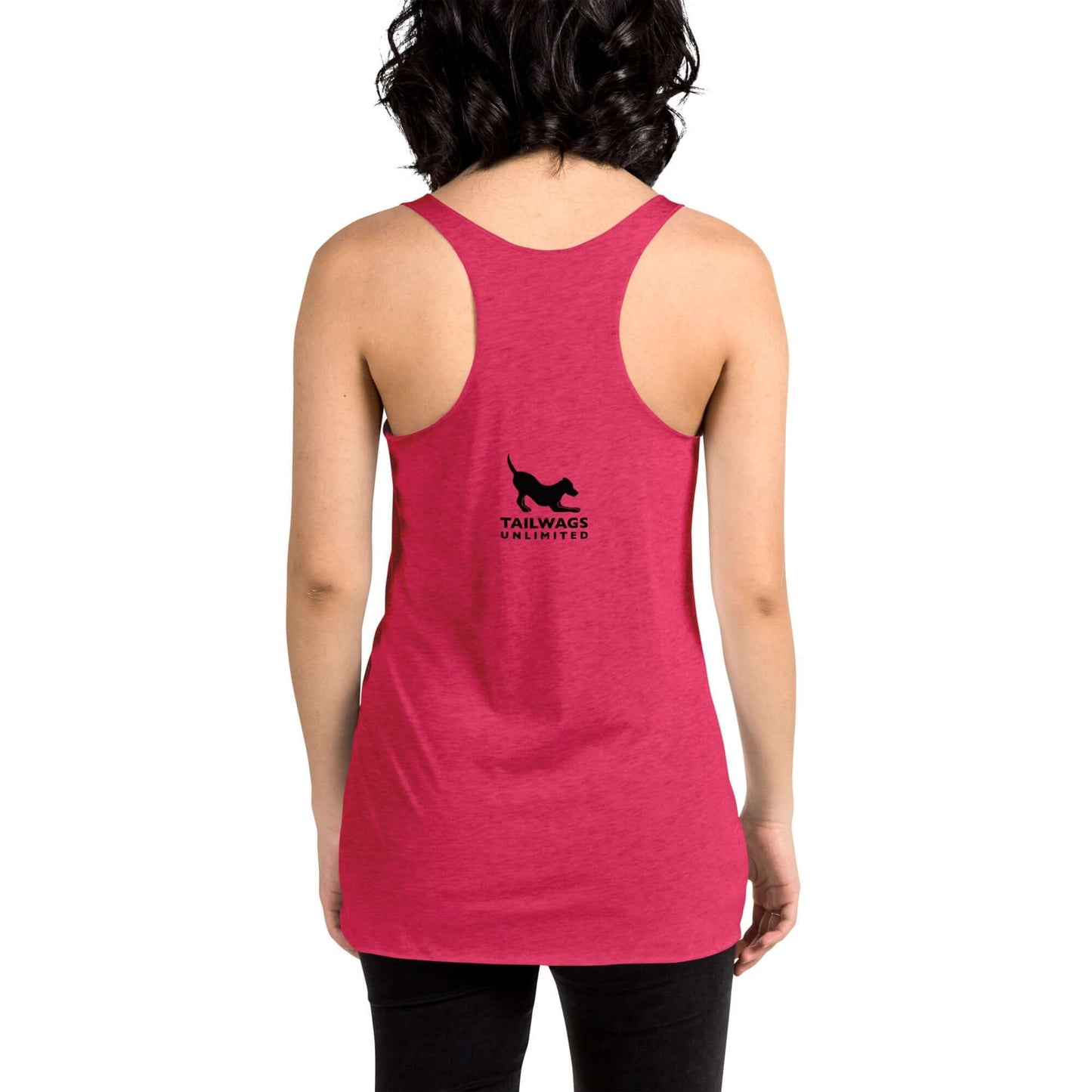 Paw Print Dog Mom Racerback Tank - TAILWAGS UNLIMITED