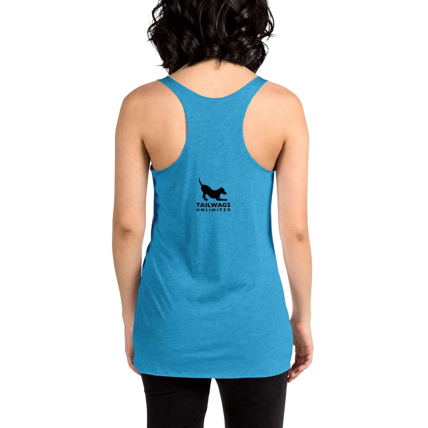 Paw Print Dog Mom Racerback Tank - TAILWAGS UNLIMITED