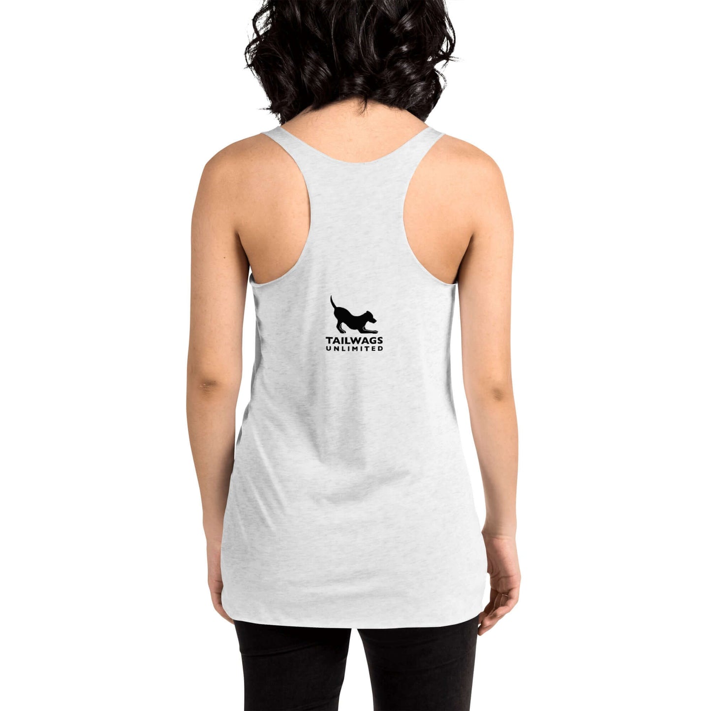 Paw Print Dog Mom Racerback Tank - TAILWAGS UNLIMITED