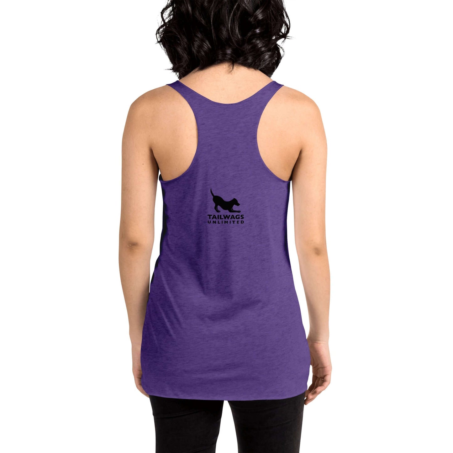 Paw Print Dog Mom Racerback Tank - TAILWAGS UNLIMITED