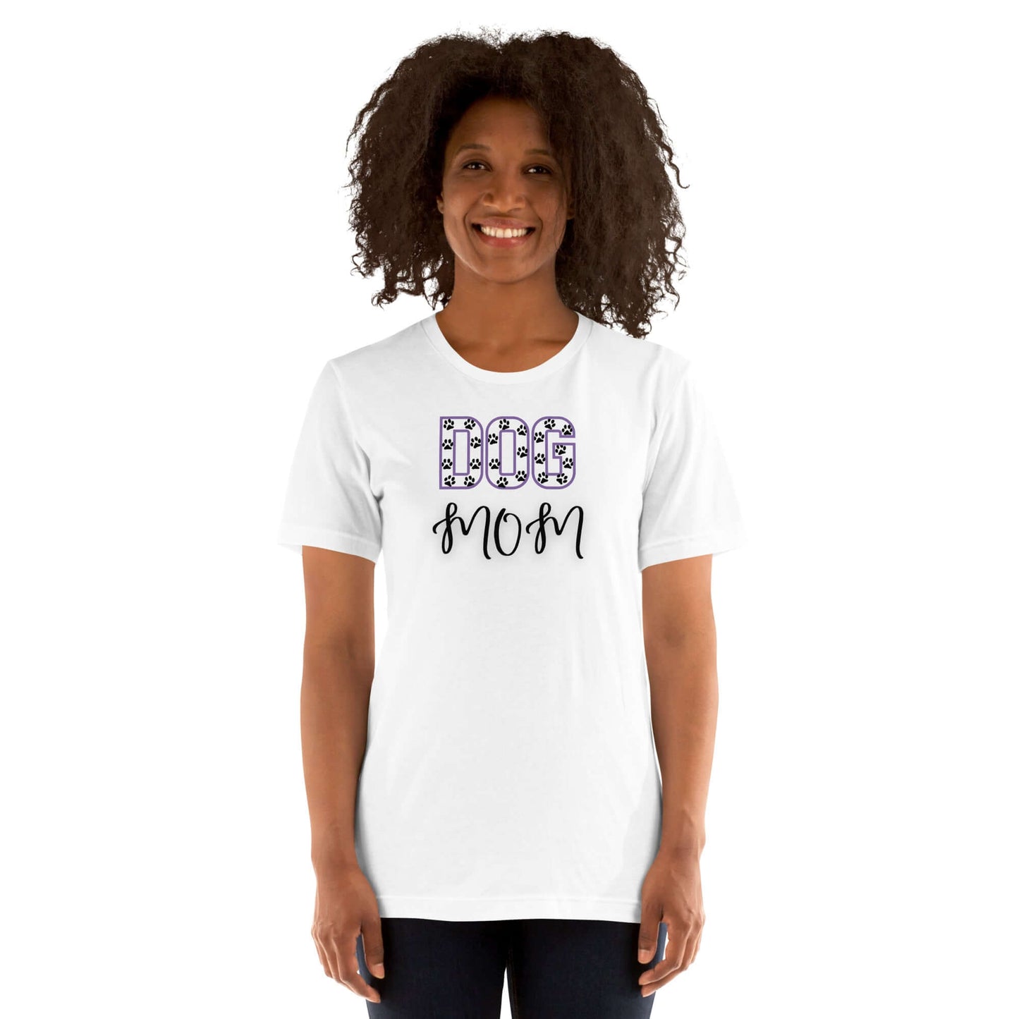 Paw Print Dog Mom T-Shirt - TAILWAGS UNLIMITED