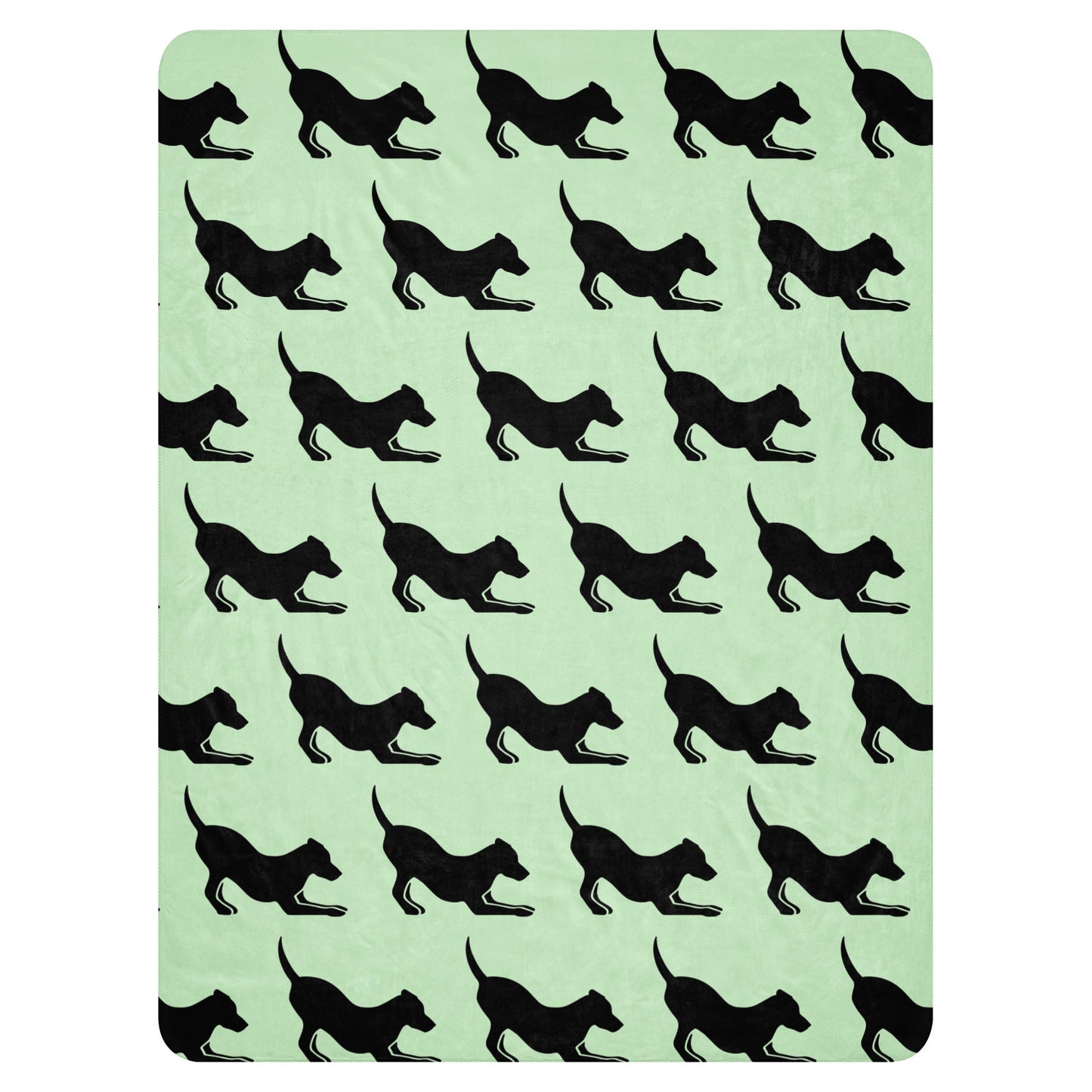 Play Pose Sherpa Blanket--Light Green - TAILWAGS UNLIMITED