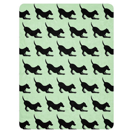 Play Pose Sherpa Blanket--Light Green - TAILWAGS UNLIMITED