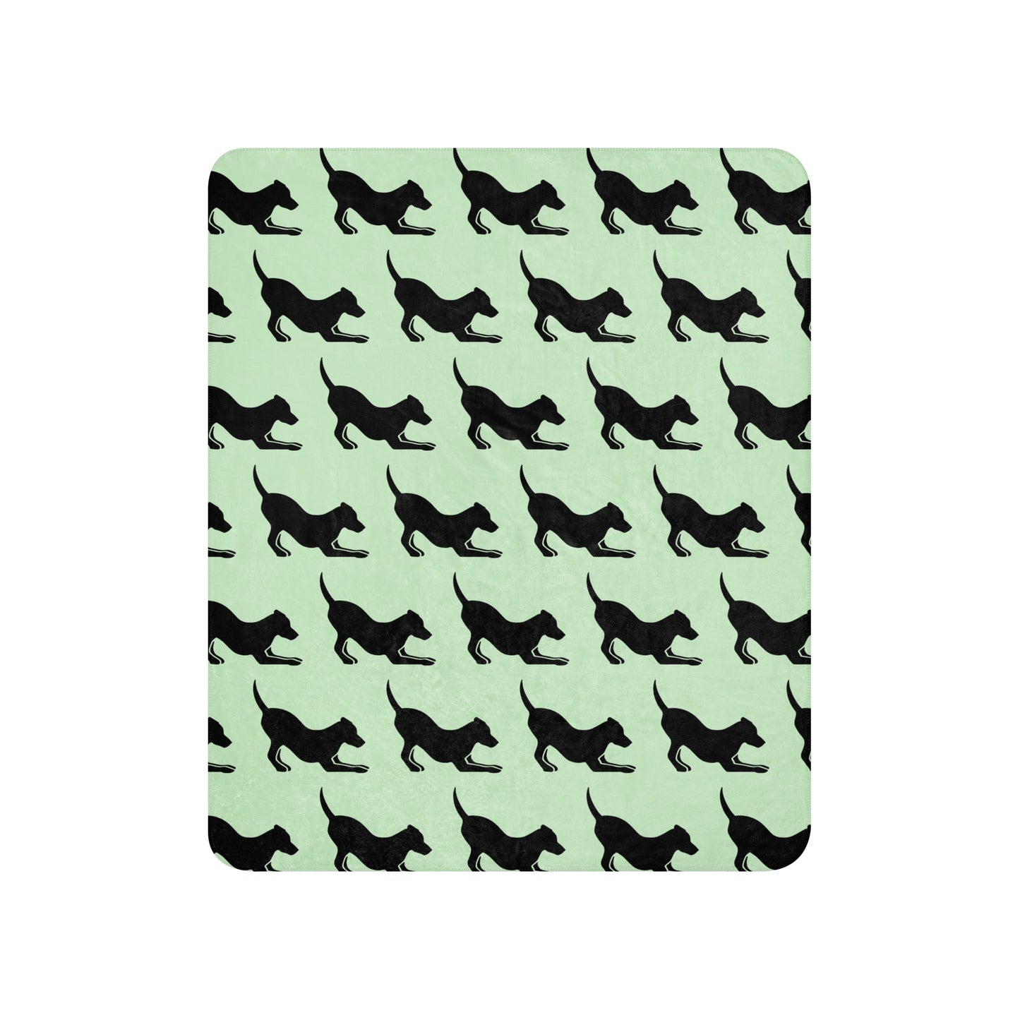 Play Pose Sherpa Blanket--Light Green - TAILWAGS UNLIMITED