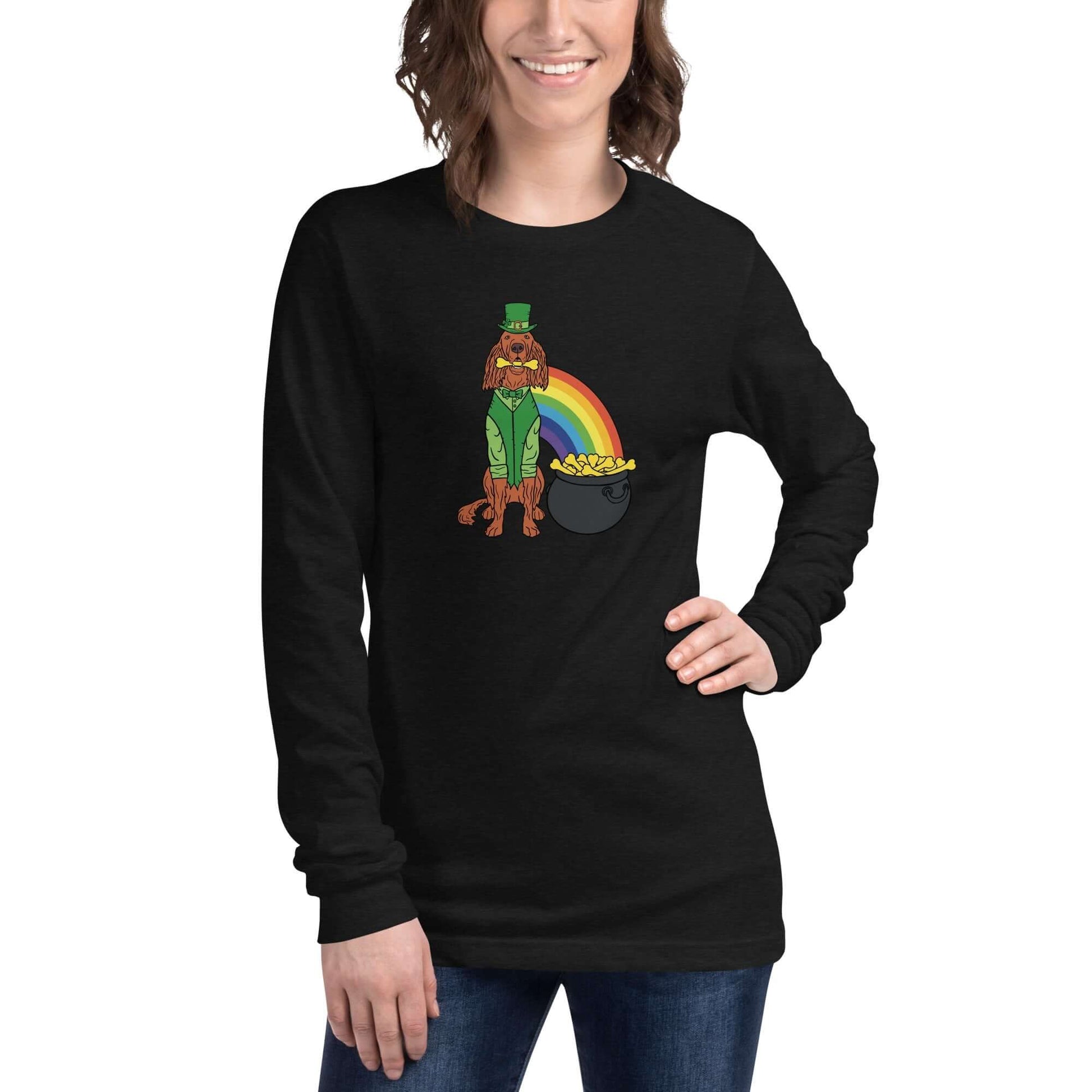 Pot of Golden Treats Long Sleeve Tee - TAILWAGS UNLIMITED