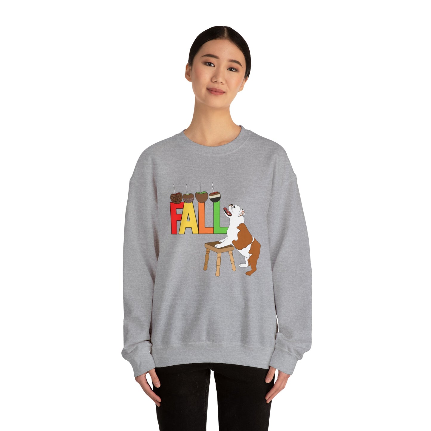 Sneaking a Caramel Apple Crewneck Sweatshirt - TAILWAGS UNLIMITED