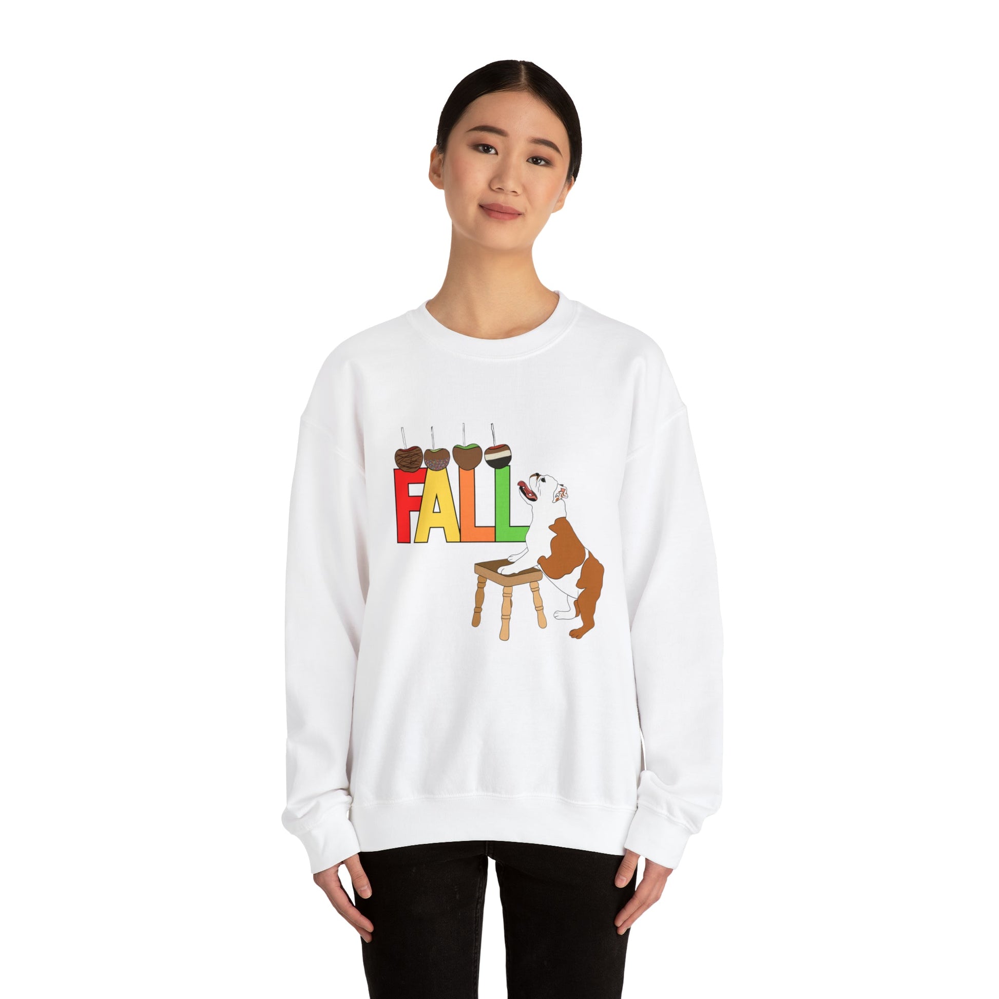 Sneaking a Caramel Apple Crewneck Sweatshirt - TAILWAGS UNLIMITED