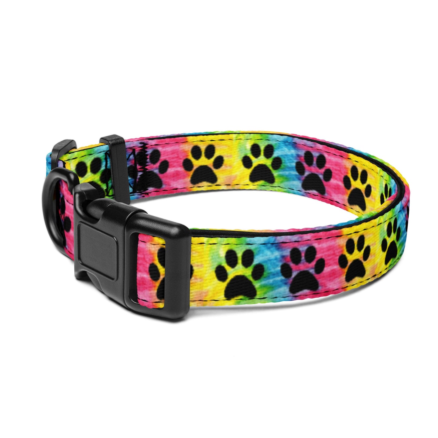 Tie Dye Paw Print Dog Collar - TAILWAGS UNLIMITED