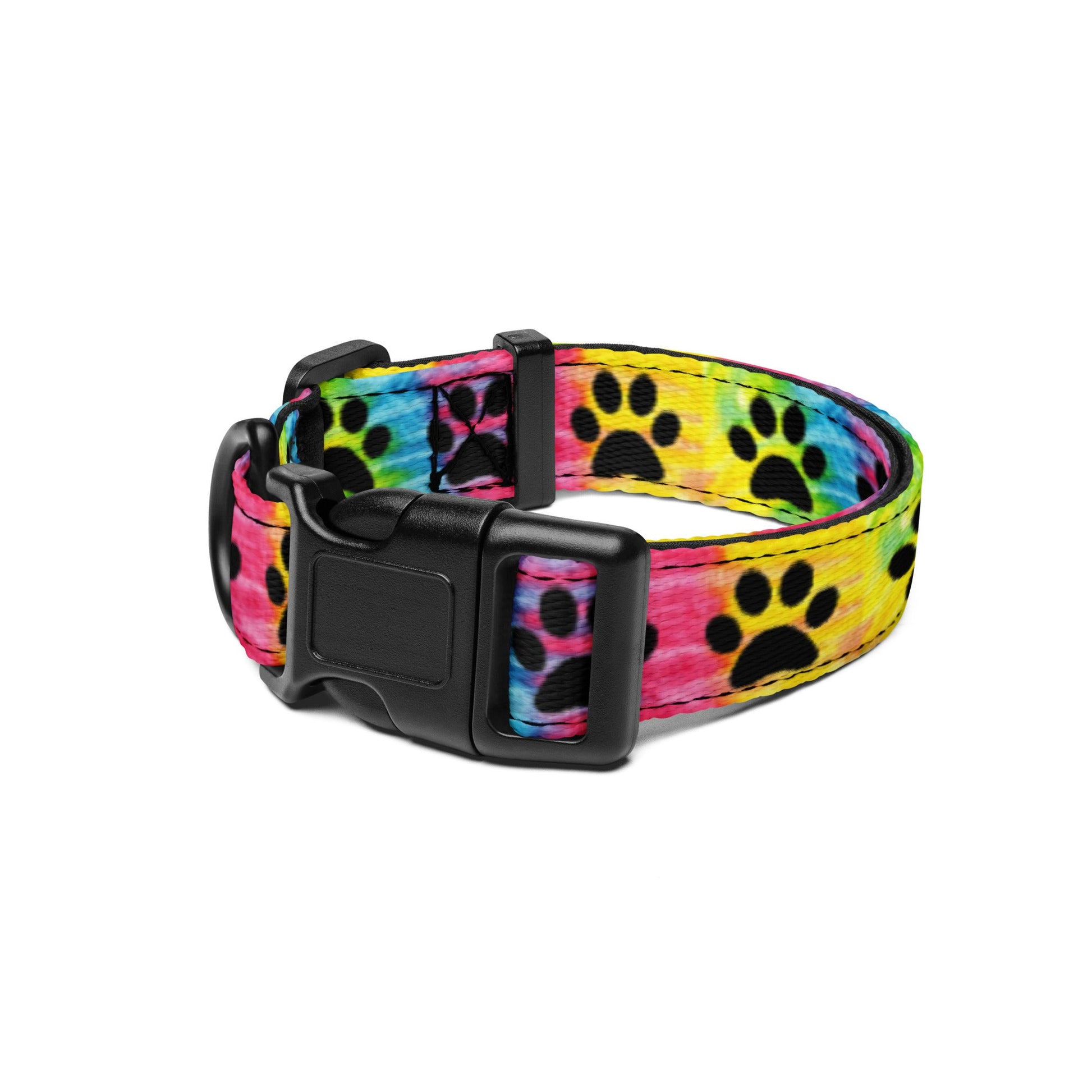 Tie Dye Paw Print Dog Collar - TAILWAGS UNLIMITED