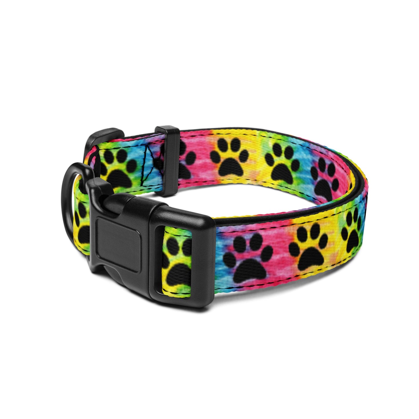 Tie Dye Paw Print Dog Collar - TAILWAGS UNLIMITED