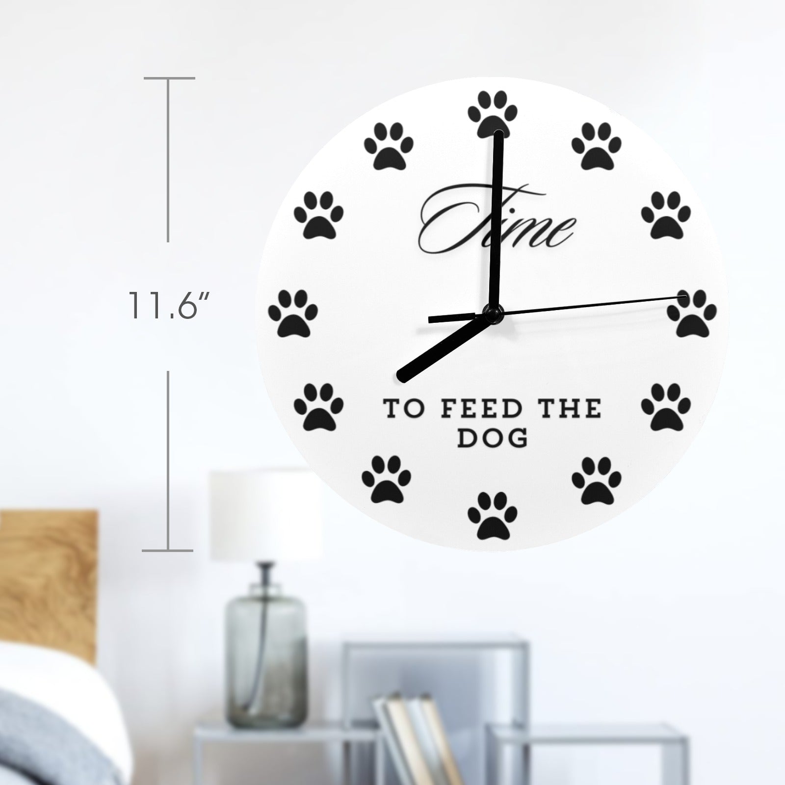 Time to Feed the Dog Wall Clock - TAILWAGS UNLIMITED