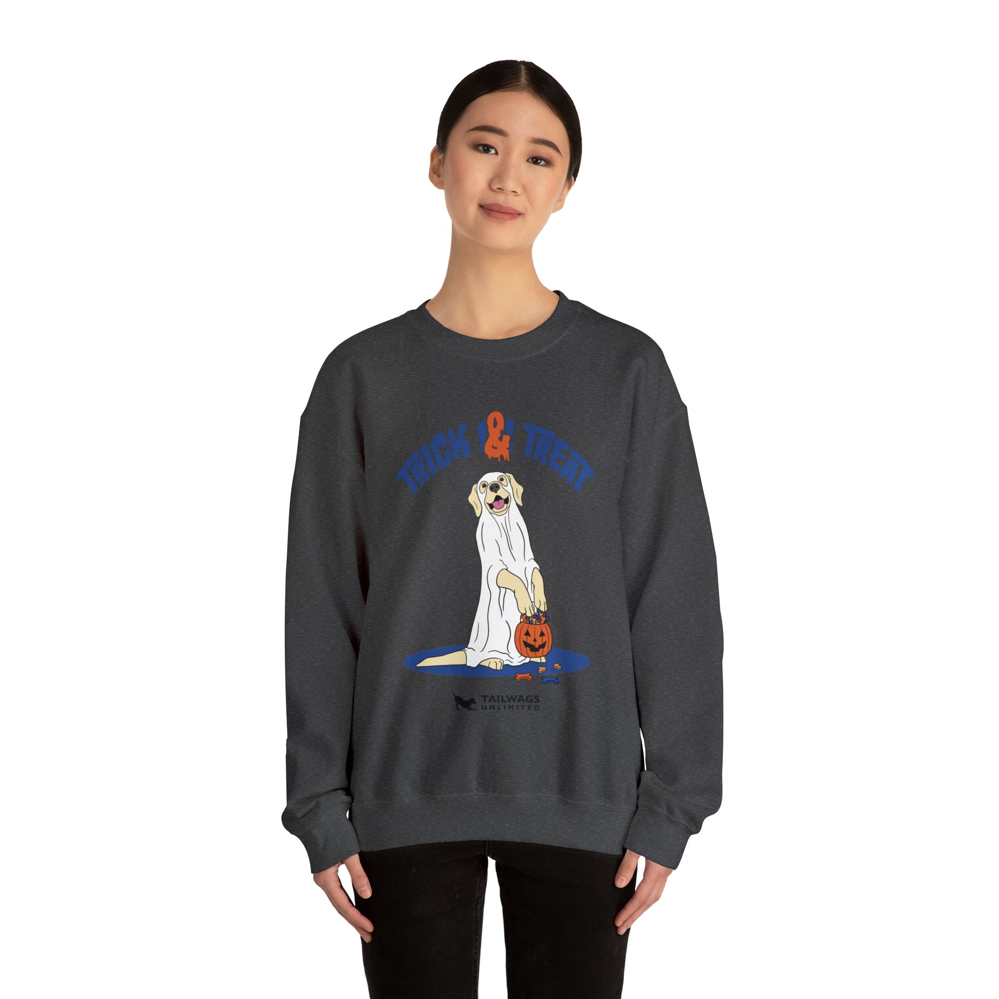 Trick & Treat Crewneck Sweatshirt - TAILWAGS UNLIMITED