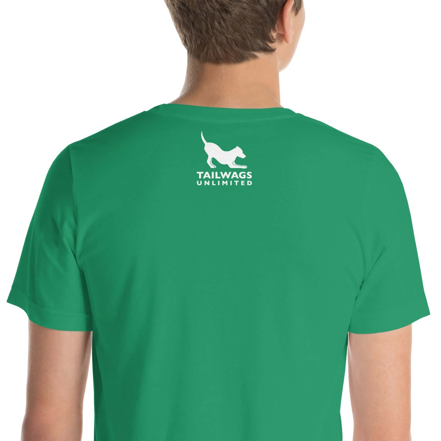 White Four Leaf Clover Logo T-Shirt - TAILWAGS UNLIMITED