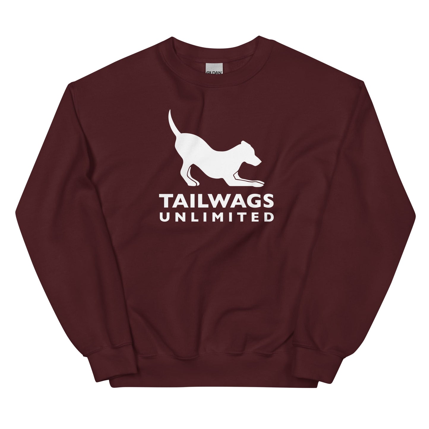 White Logo Crewneck Sweatshirt - TAILWAGS UNLIMITED