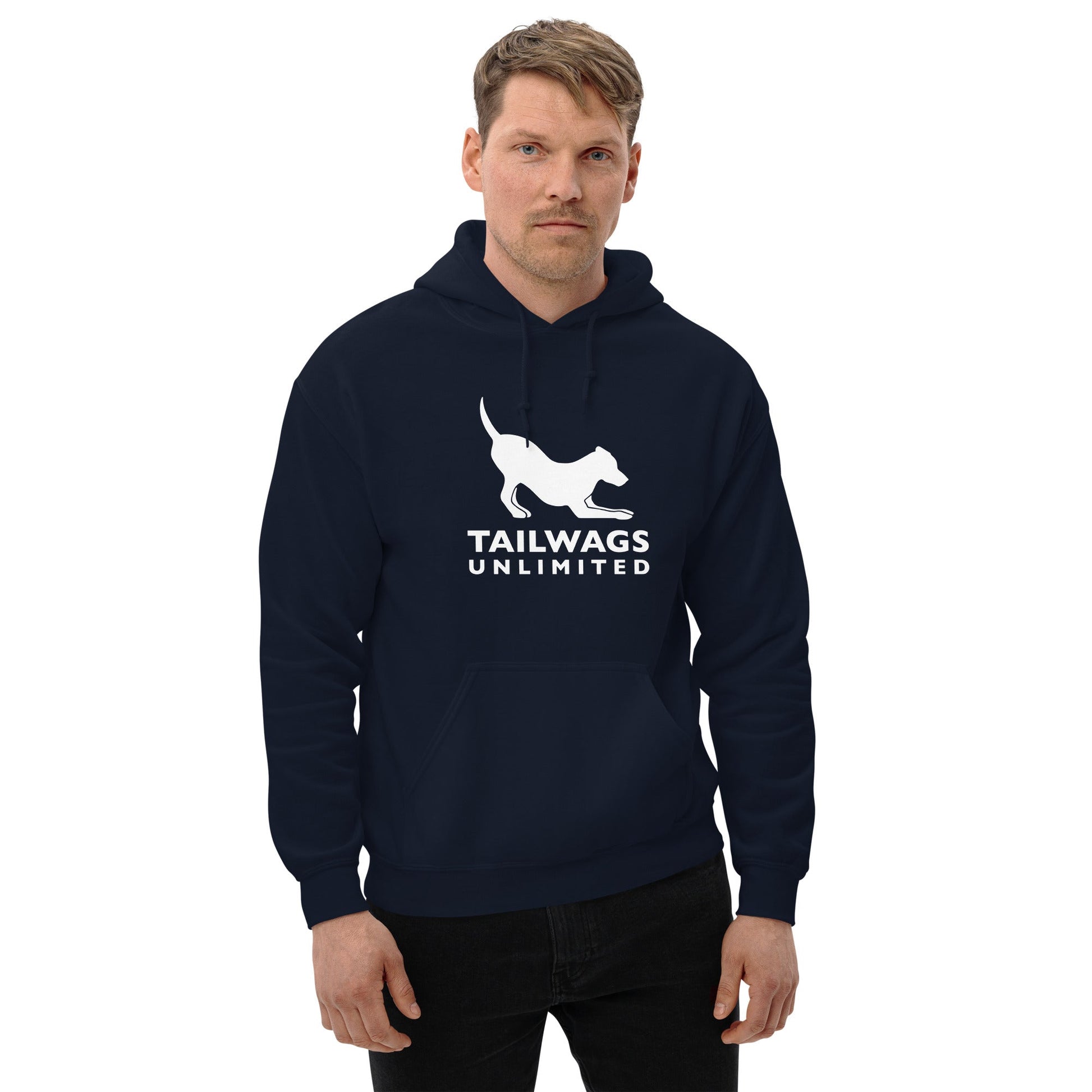 White Logo Hoodie - TAILWAGS UNLIMITED