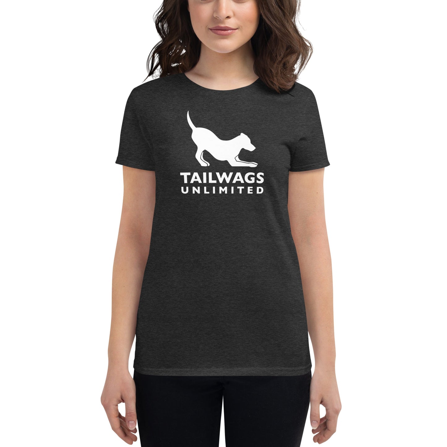 White Logo Women's Fit T-Shirt - TAILWAGS UNLIMITED