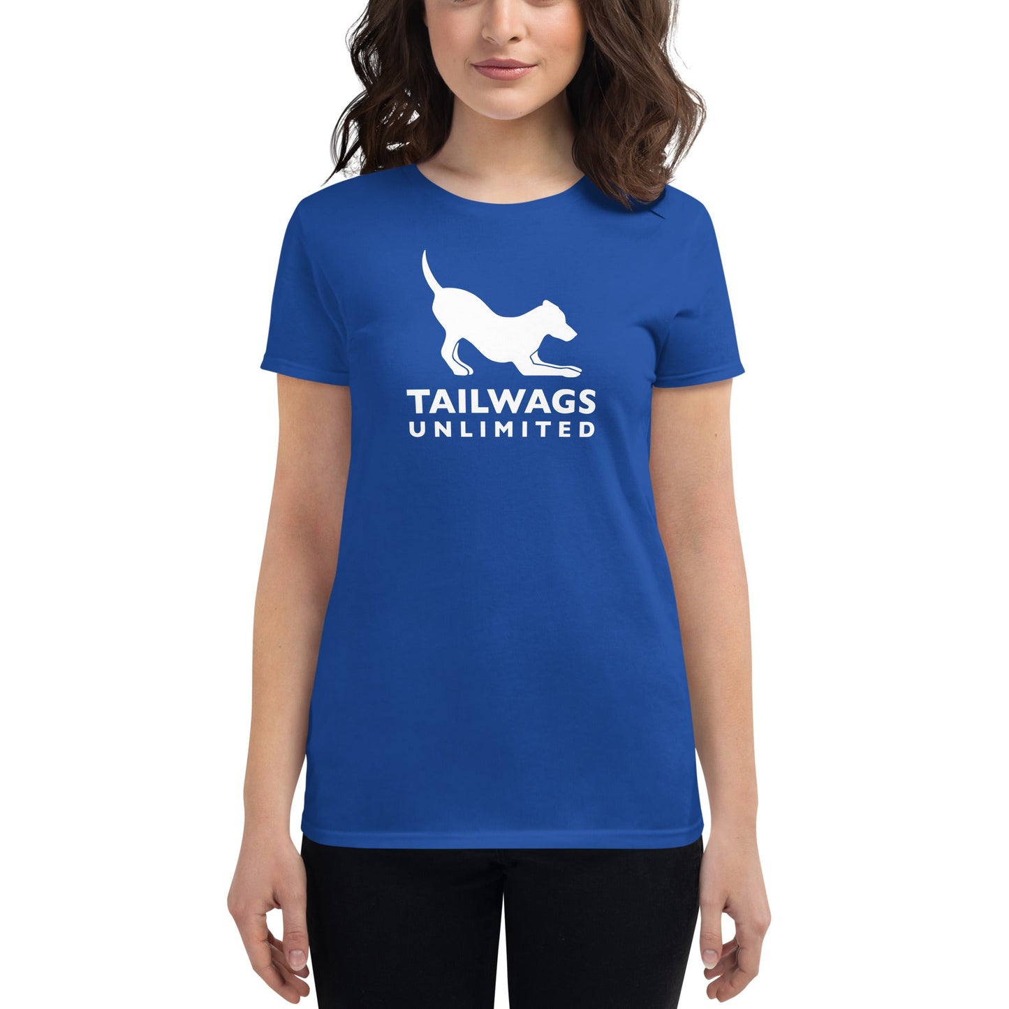 White Logo Women's Fit T-Shirt - TAILWAGS UNLIMITED