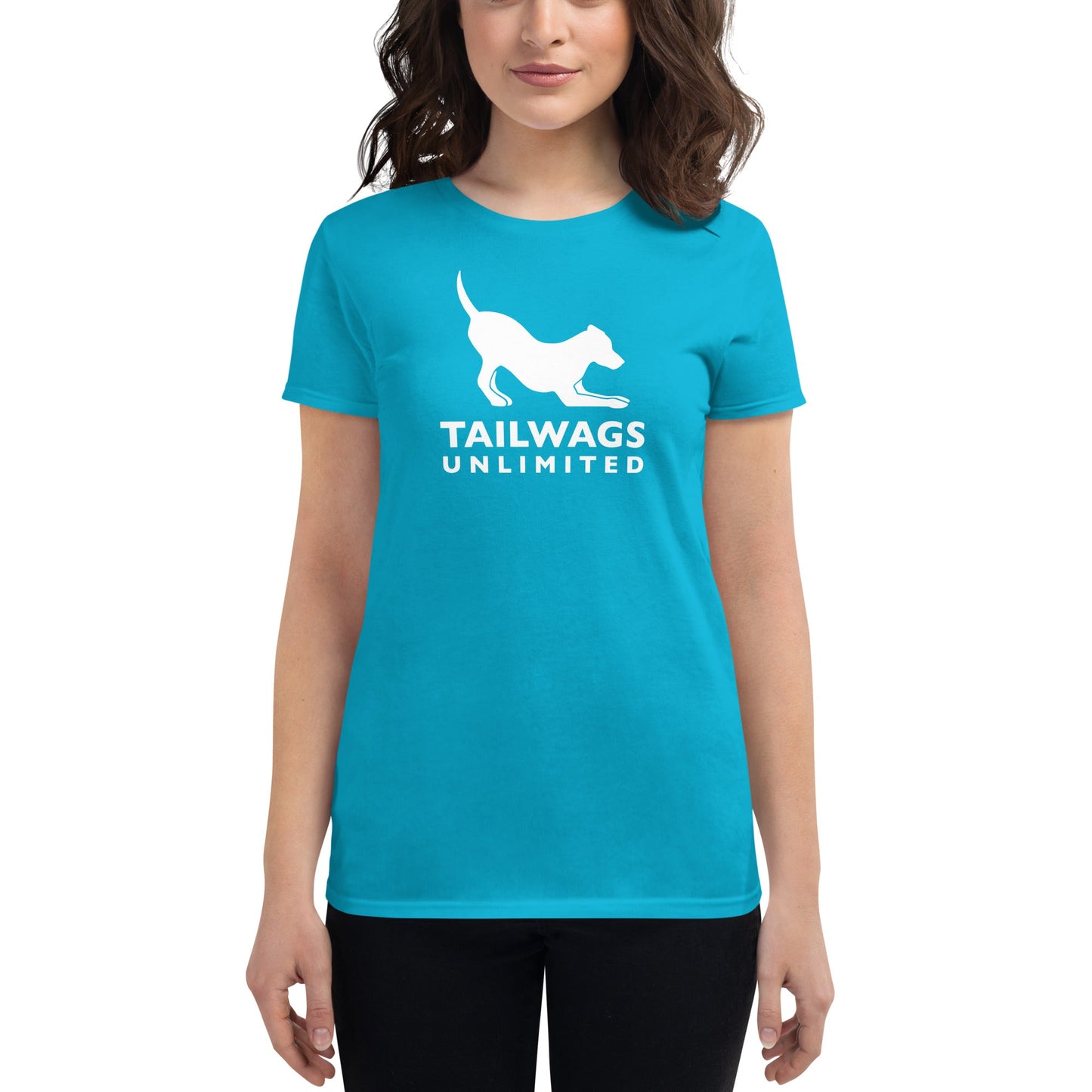 White Logo Women's Fit T-Shirt - TAILWAGS UNLIMITED